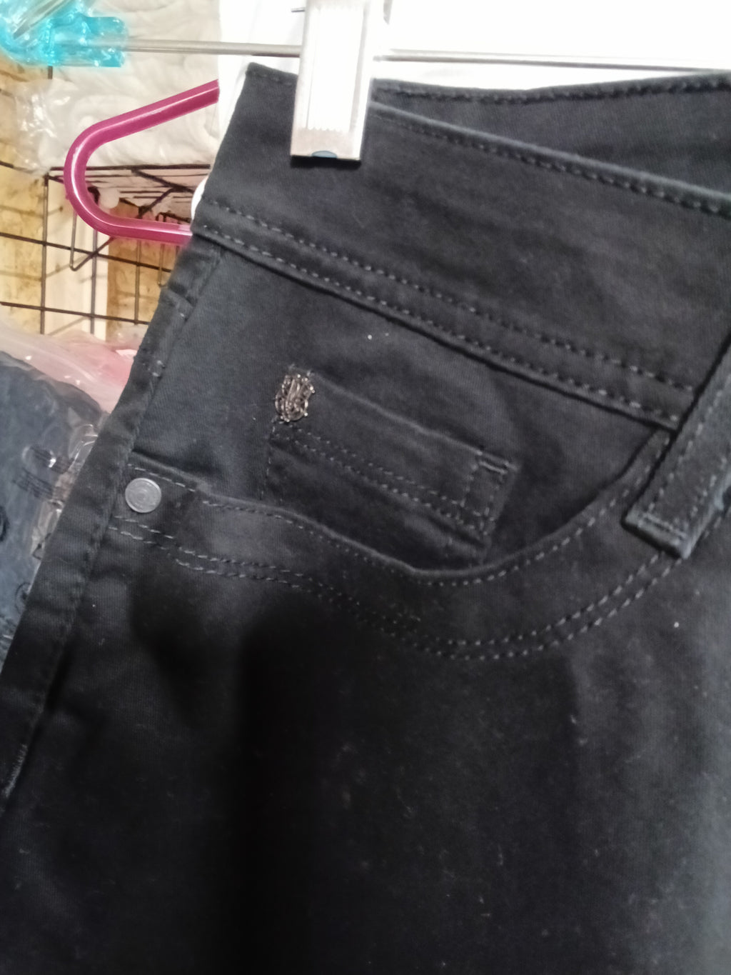 Nine West Black Denim Shorts with Pocket Detail - Image 2