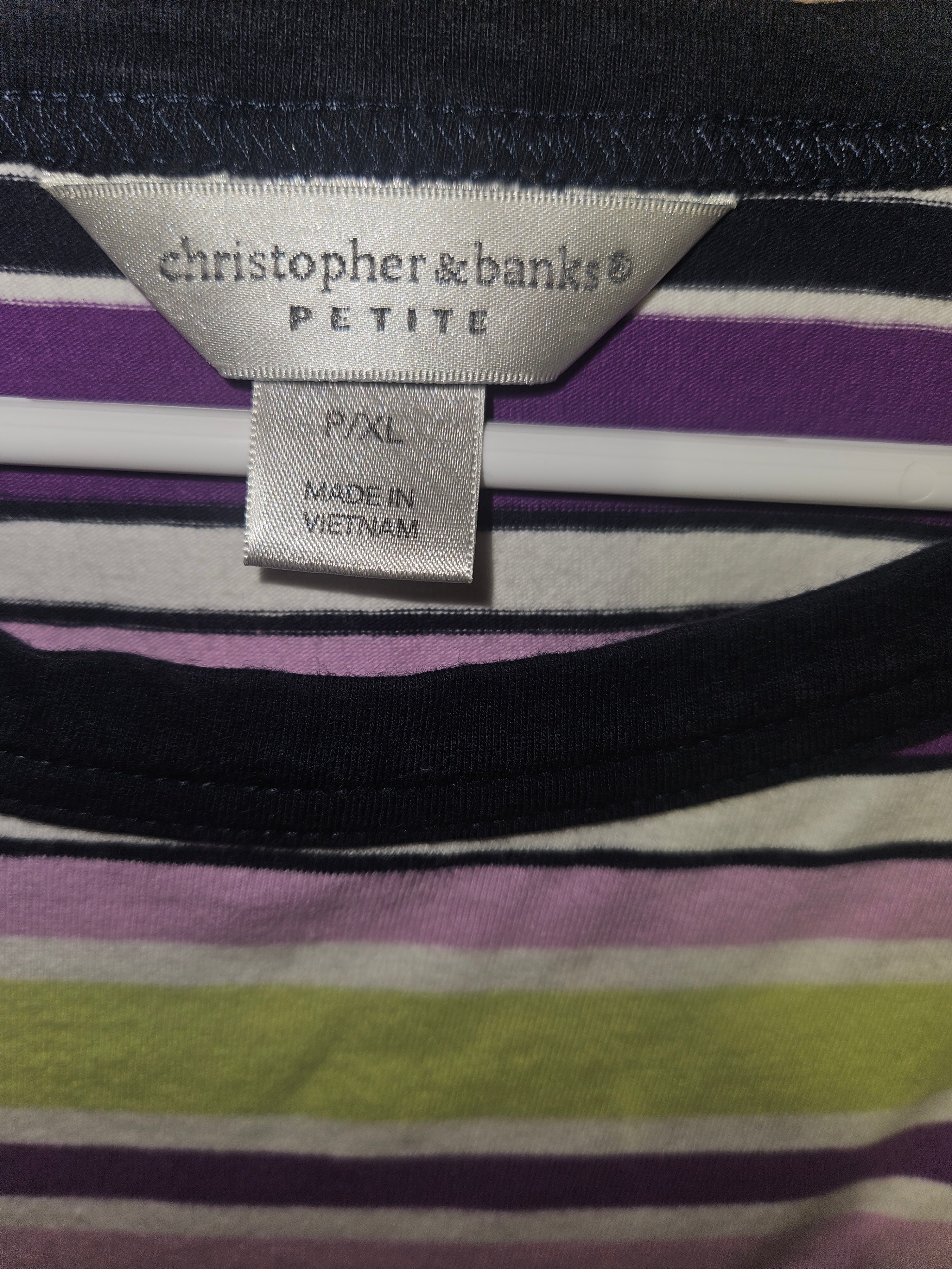 Christopher & Banks Striped Short Sleeve Top - Image 2