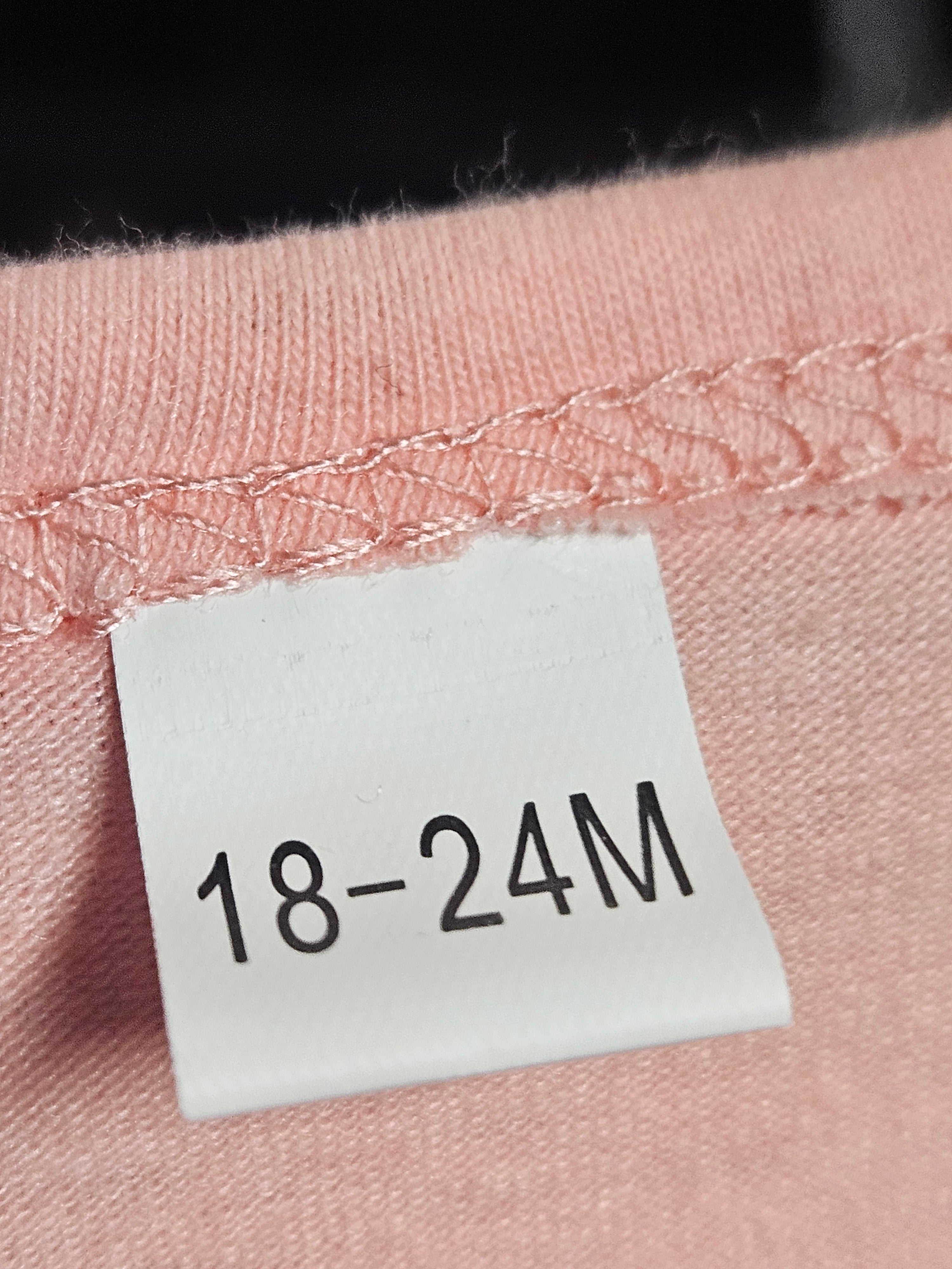 Toddler Pink Dress with Bow 18-24M - Image 3
