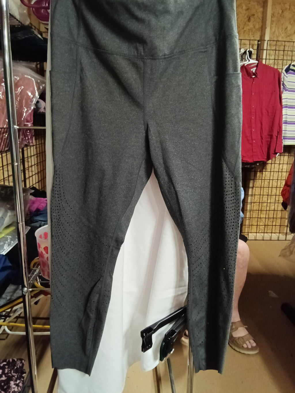Member's Mark Women's Grey Perforated Leggings - Image 2