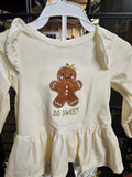 Girls Long Sleeve Gingerbread Dress Top - Image 1