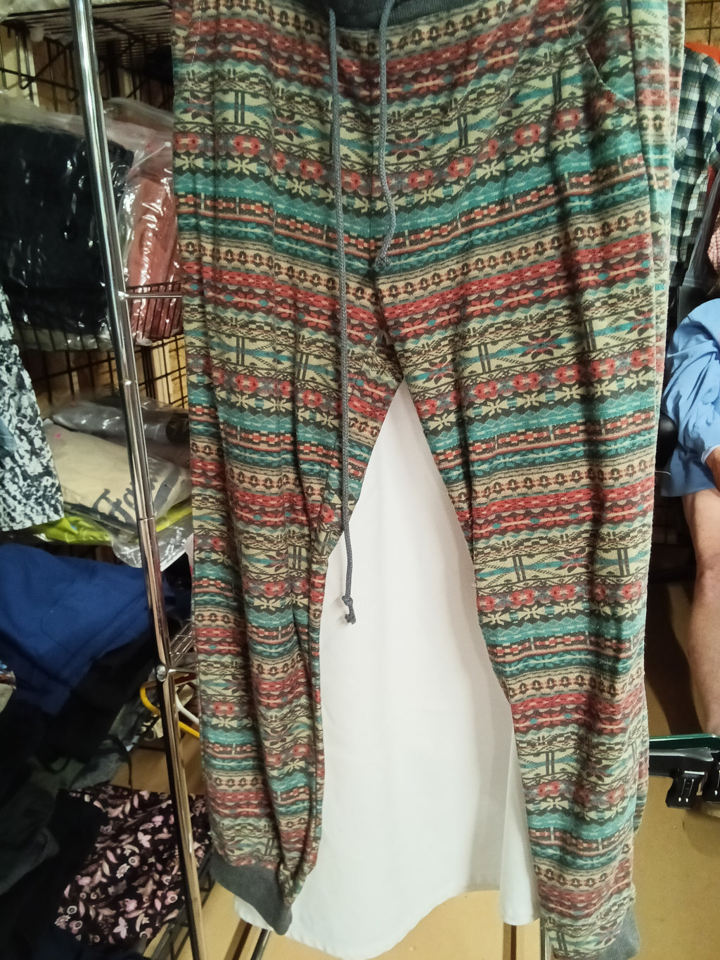 Kiss & Cry Patterned Jogger Pants with Drawstring Waist - Image 1