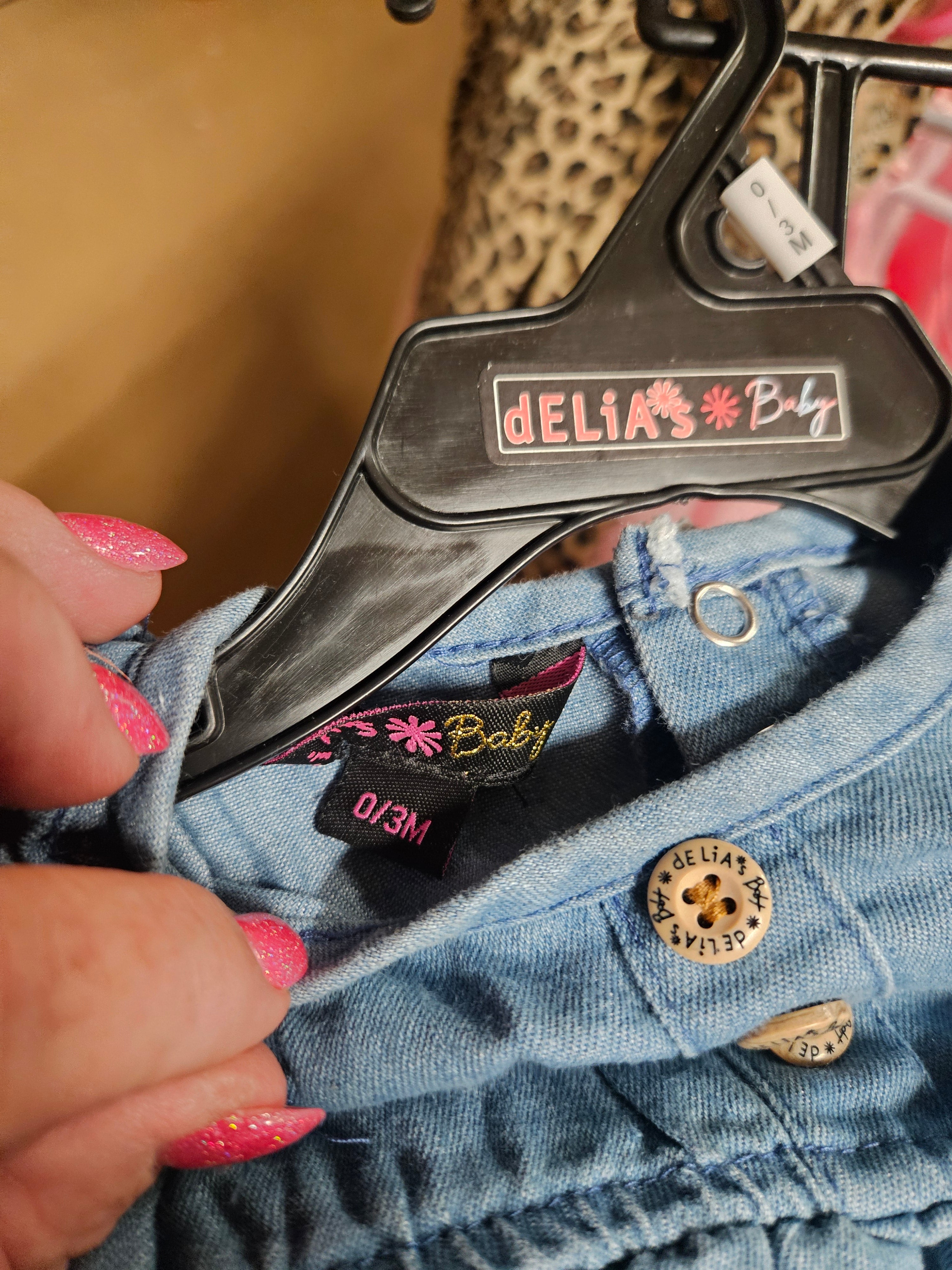Delia's Baby Denim Dress with Ruffle Sleeves - Image 4