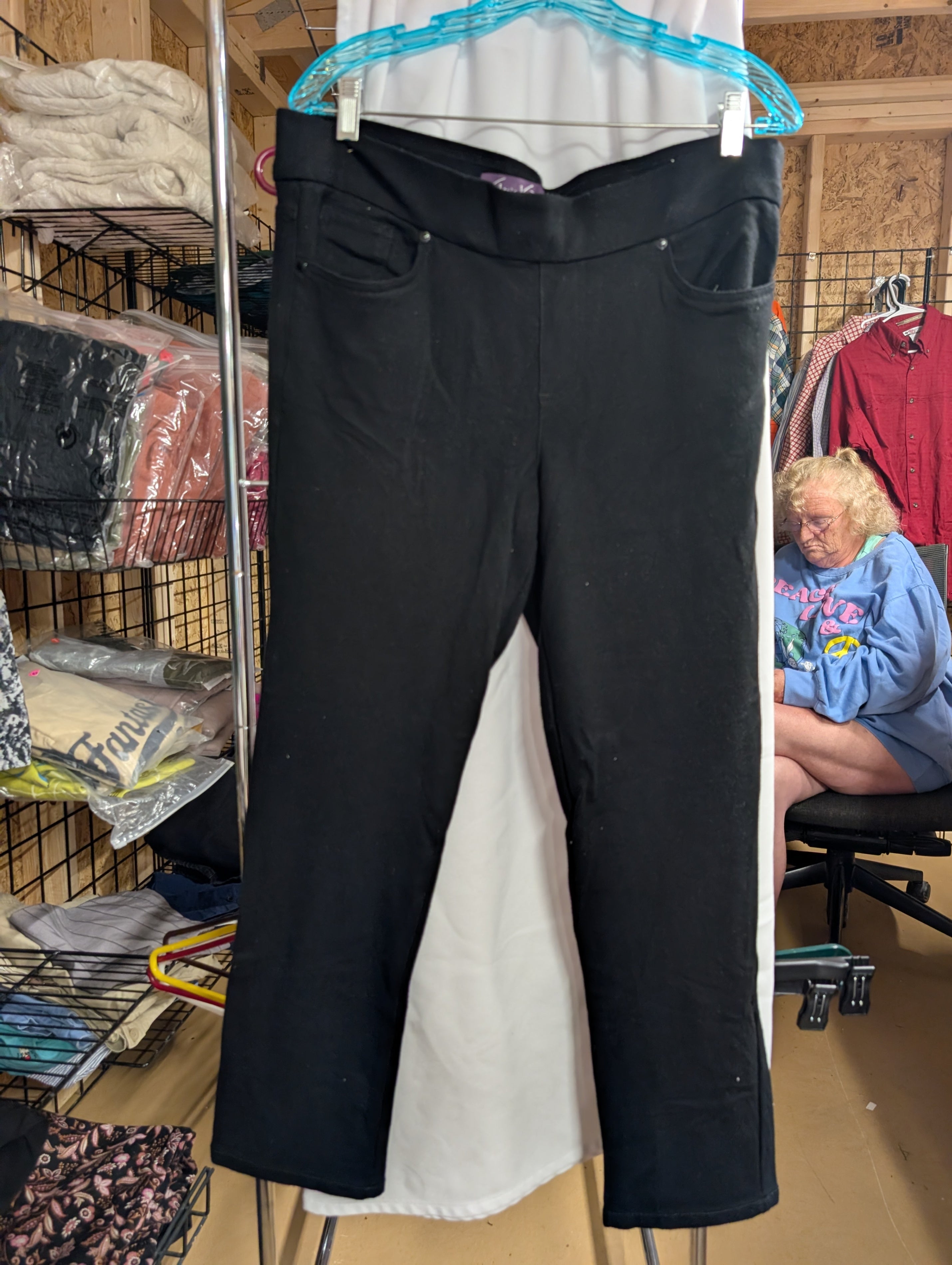 Women's Black Pull-On Pants - Image 2