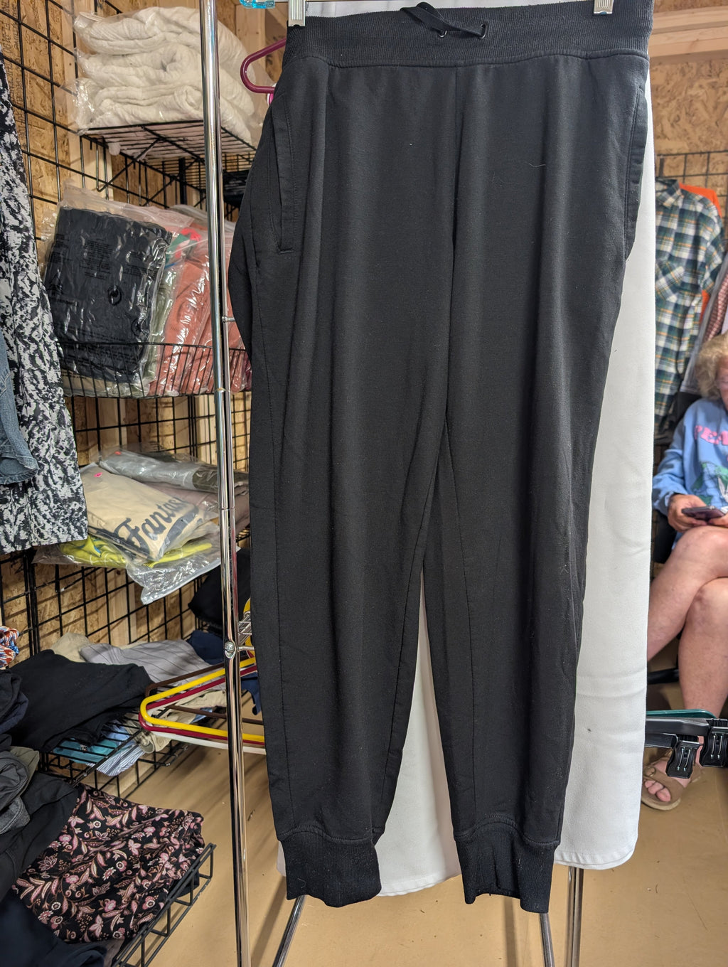 Black Jogger Pants with Pockets - Image 2