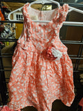 Floral Sleeveless Baby Dress with Ruffle Details - Image 1