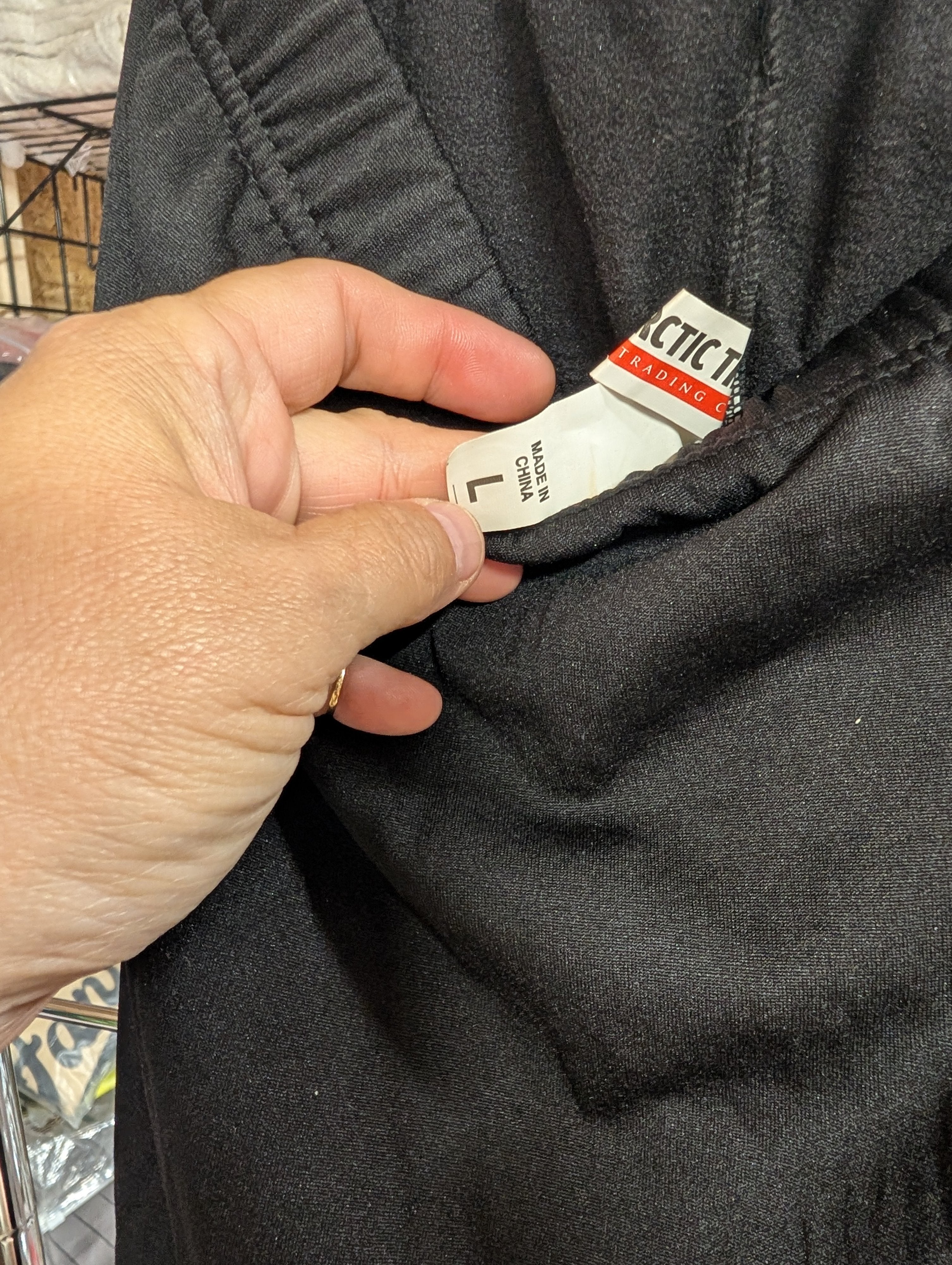Arctic Trail Black Pants Elastic Waist - Image 3