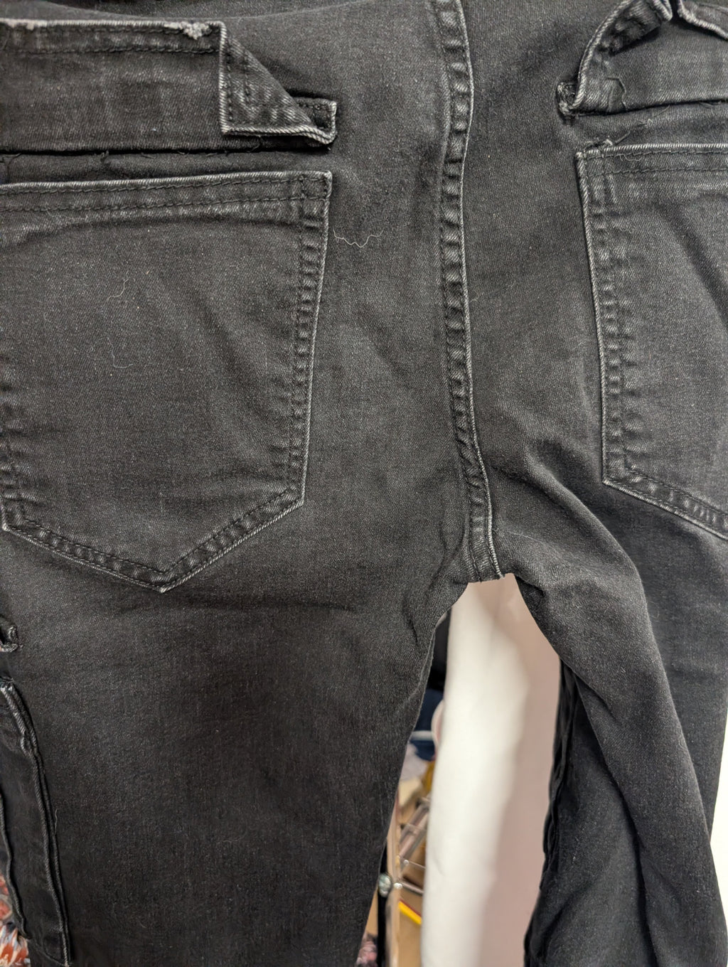 Lady's Black Cargo Pants Size L - Image 3