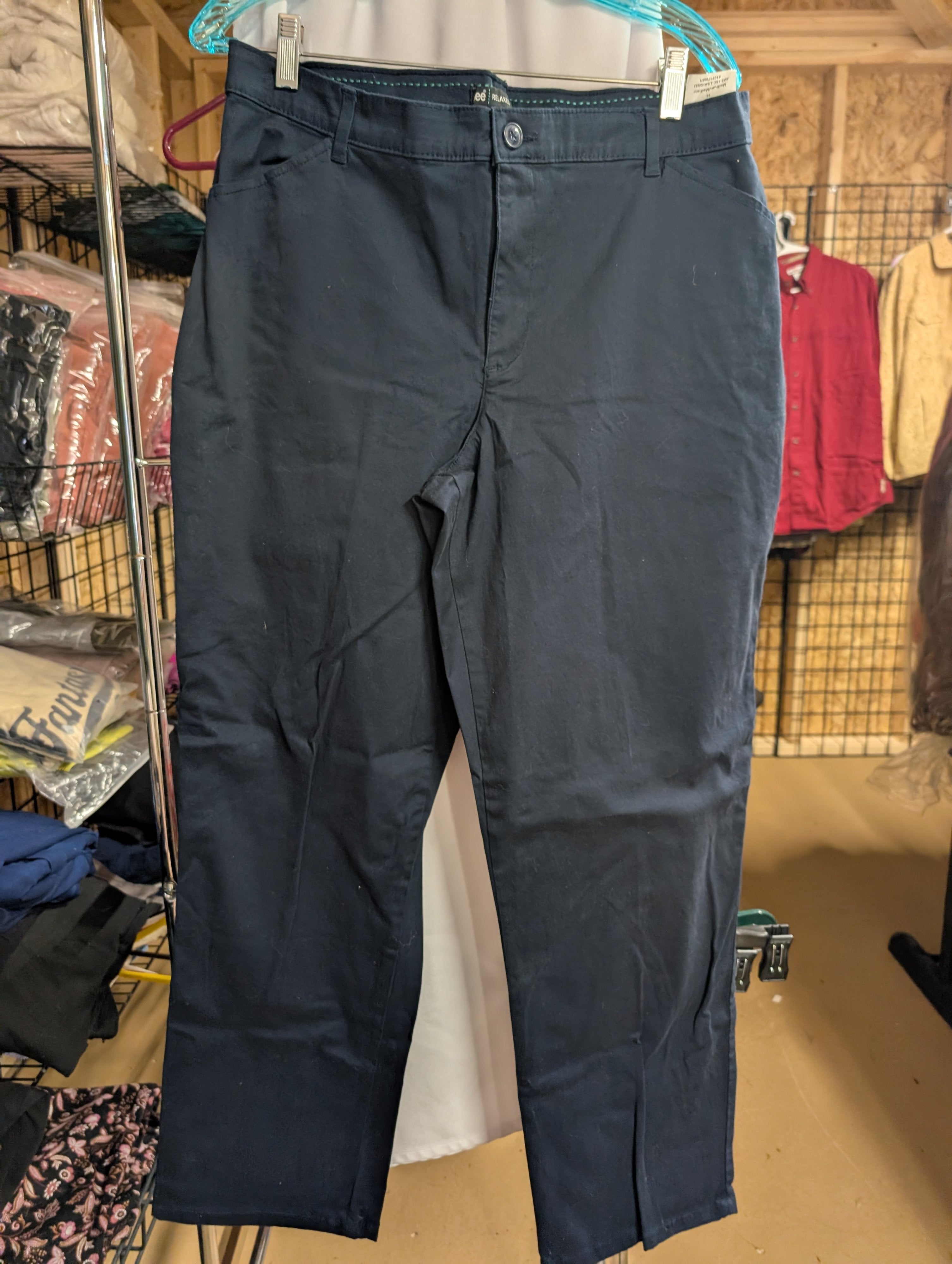 Lee Relaxed Fit Navy Pants - Image 1