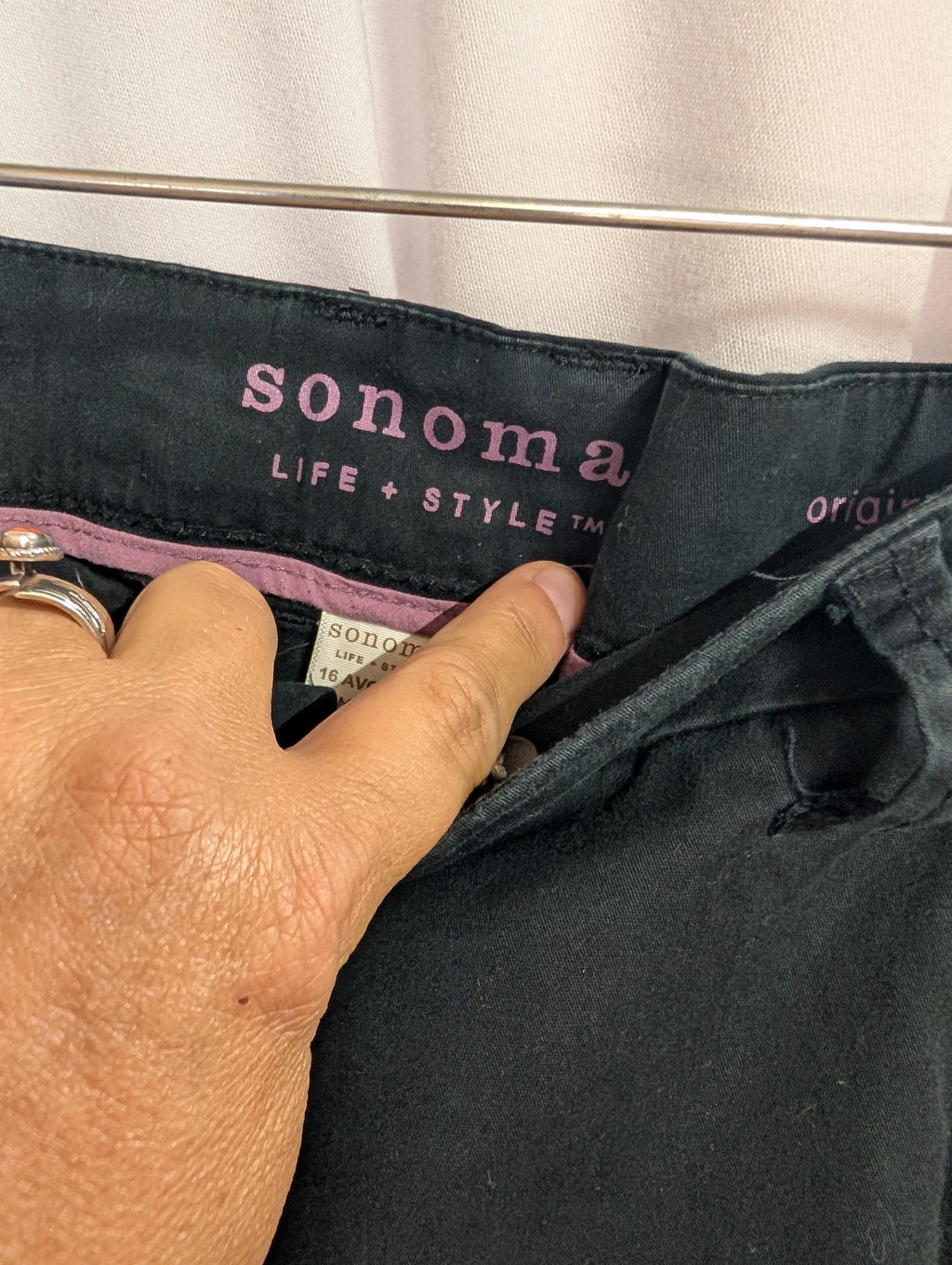 Sonoma Women's Black Pants Size 16 Average - Image 1