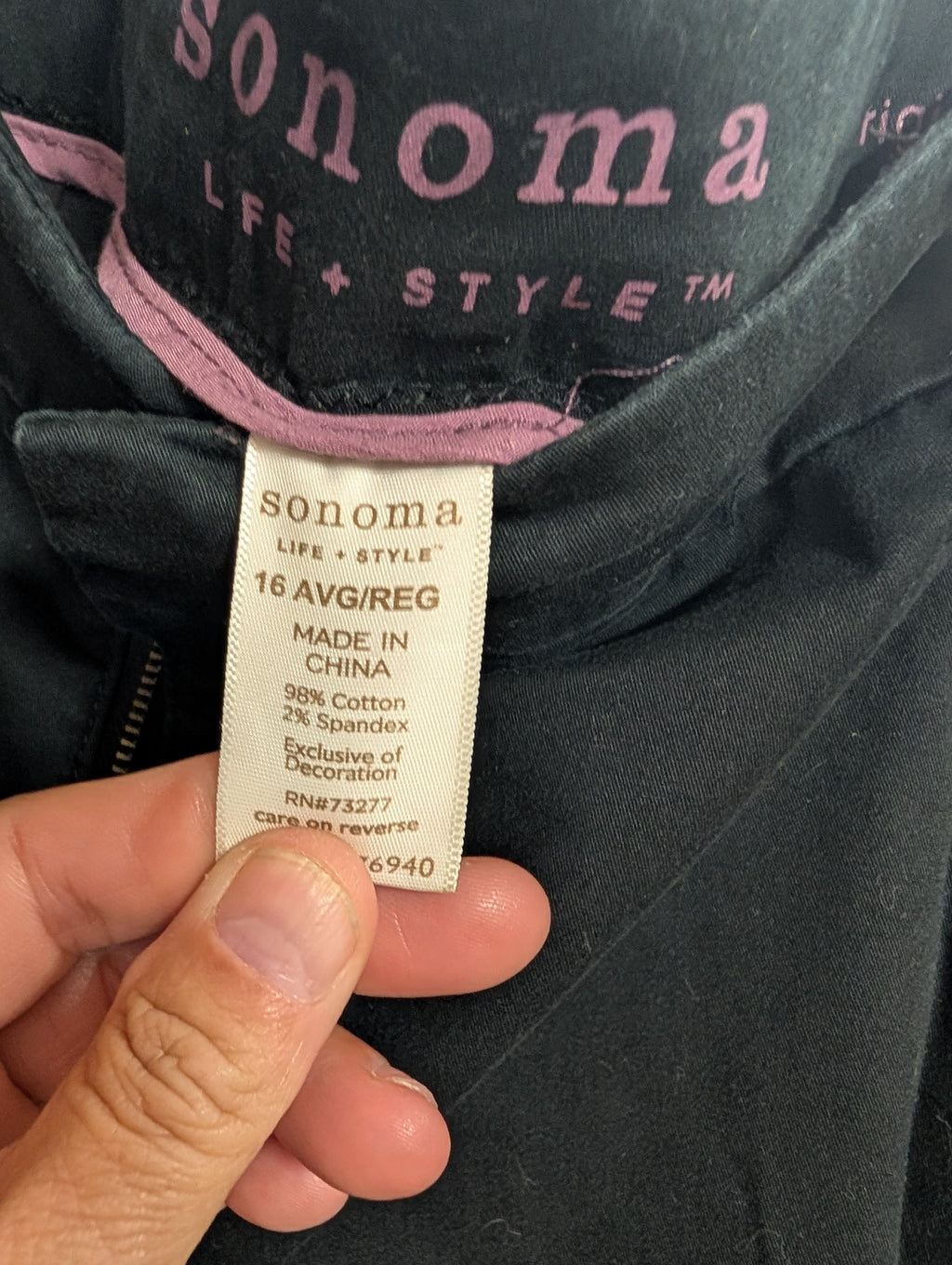 Sonoma Women's Black Pants Size 16 Average - Image 4