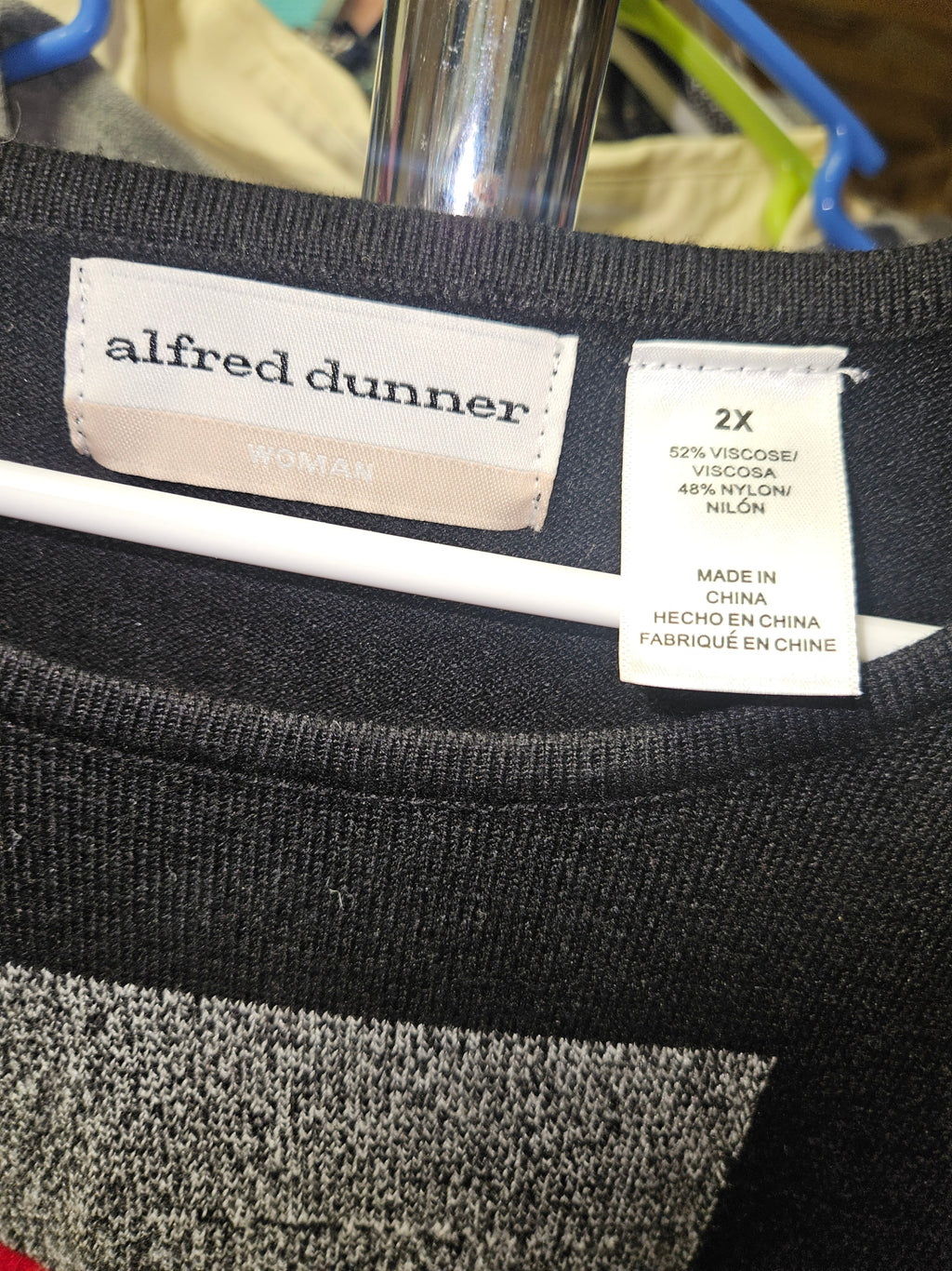 Alfred Dunner Women's Long Sleeve Top Geometric Design - Image 2