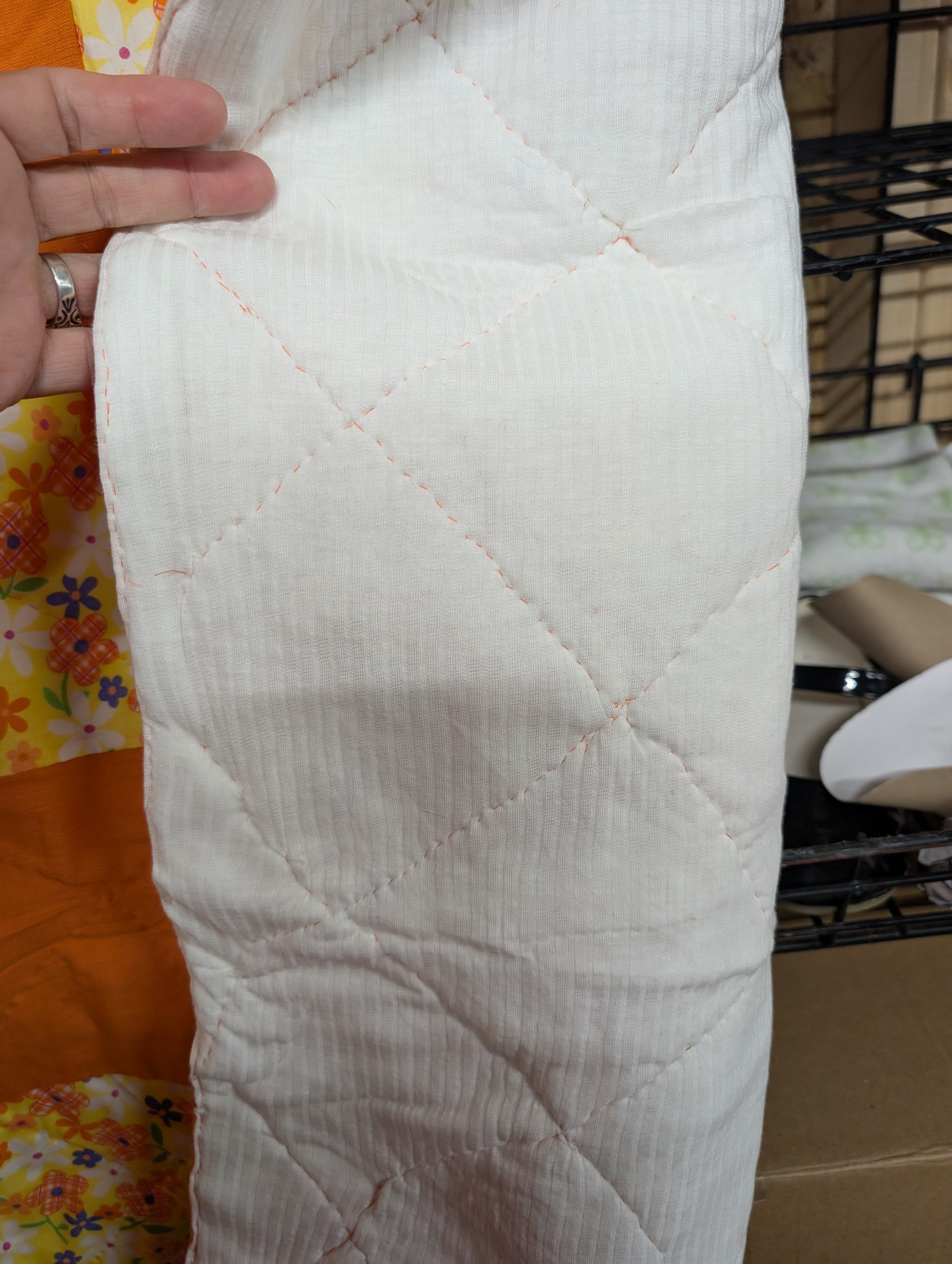 Handmade Patchwork Baby Quilt with Stuffed Bear - Image 3