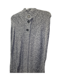 Gray Button-Up Knit Cardigan Sweater - Image 1