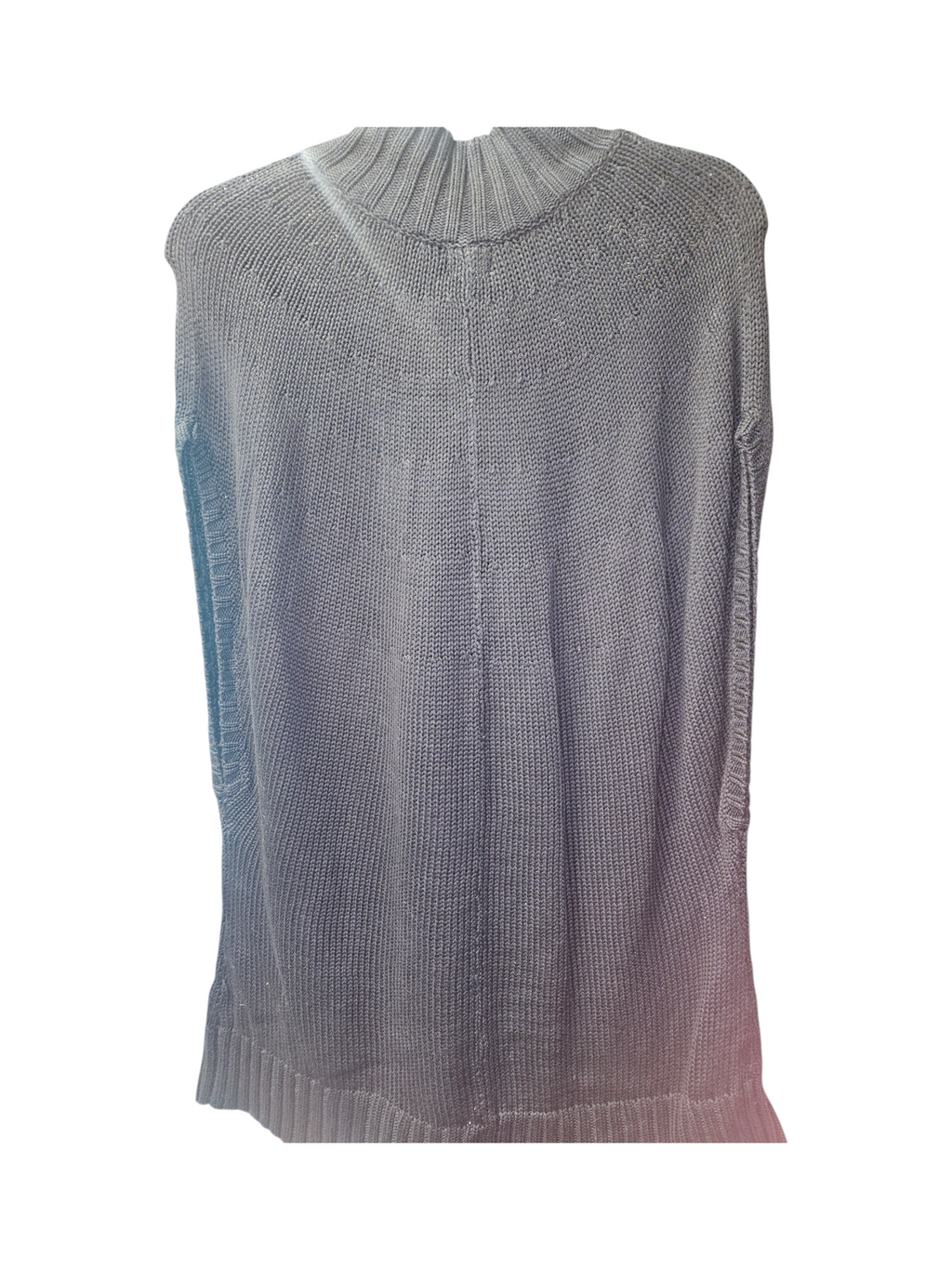 Black Knit Cardigan Sweater with Button Front - Image 2