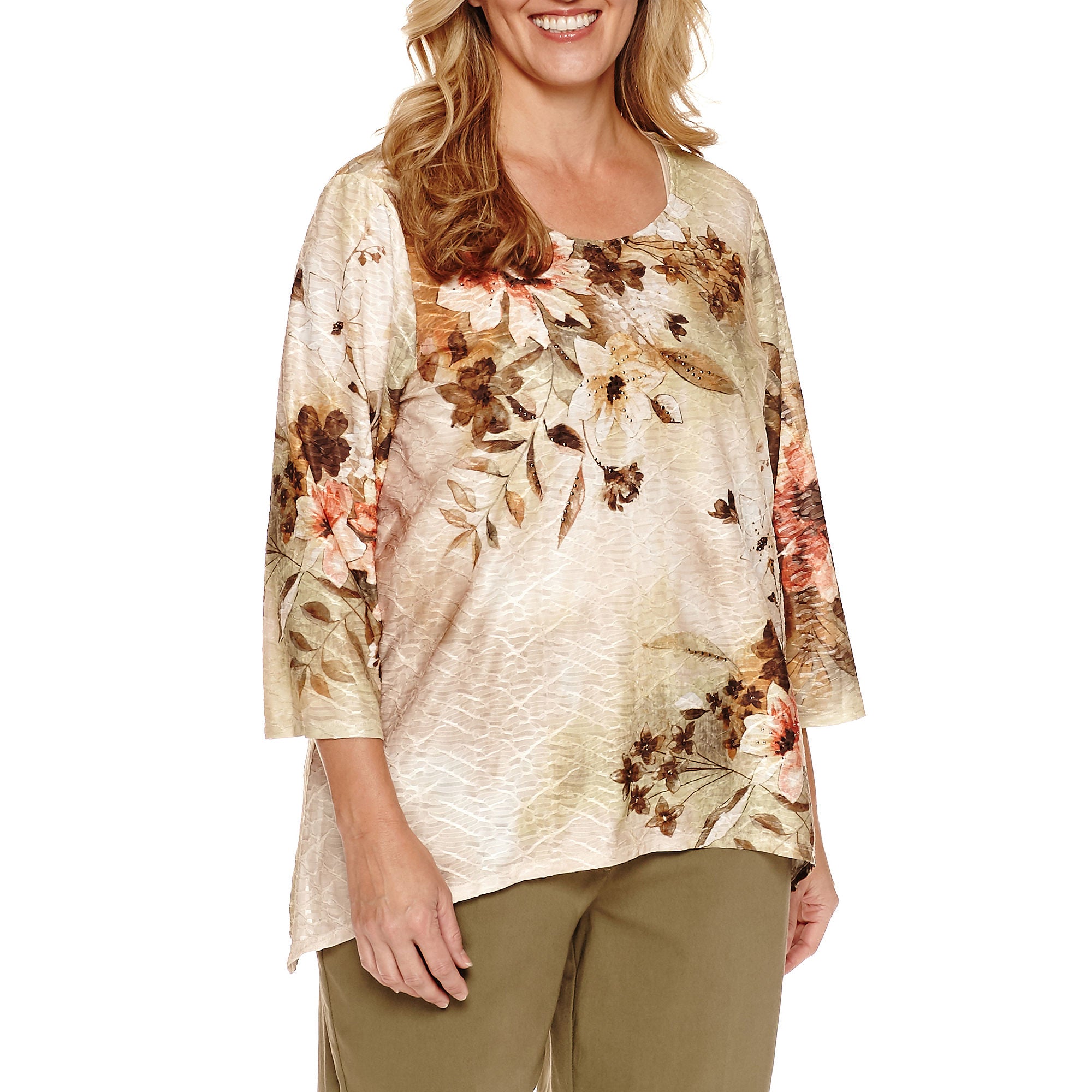 Alred Dunner Crew Neck Blouse - Image 1