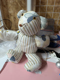 Handmade Patchwork Fabric Teddy Bear Plush Toy - Image 1