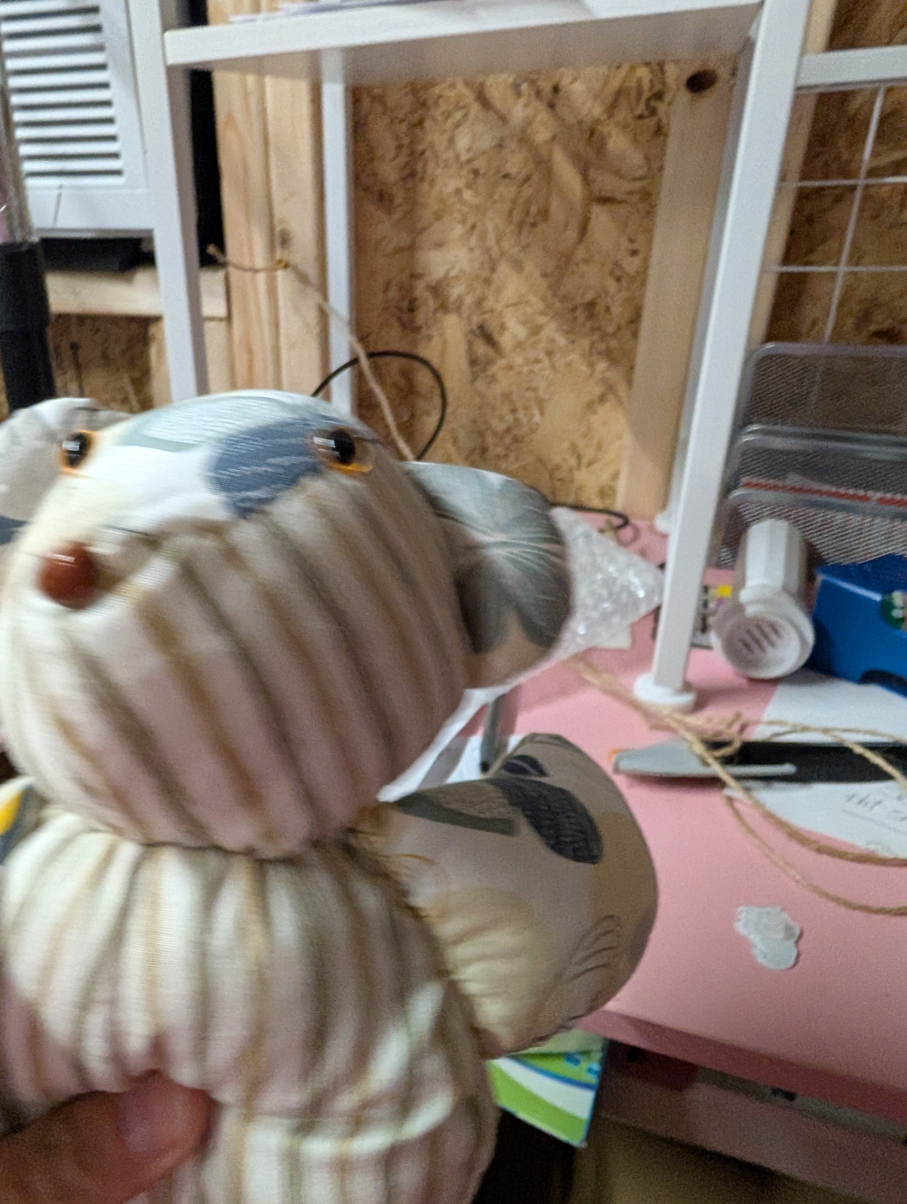 Handmade Patchwork Fabric Teddy Bear Plush Toy - Image 2