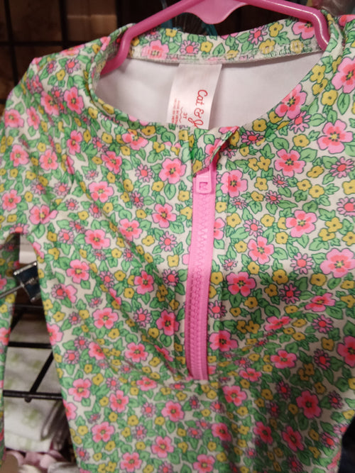 Cat & Jack Floral Long Sleeve Top 3T - Image 1