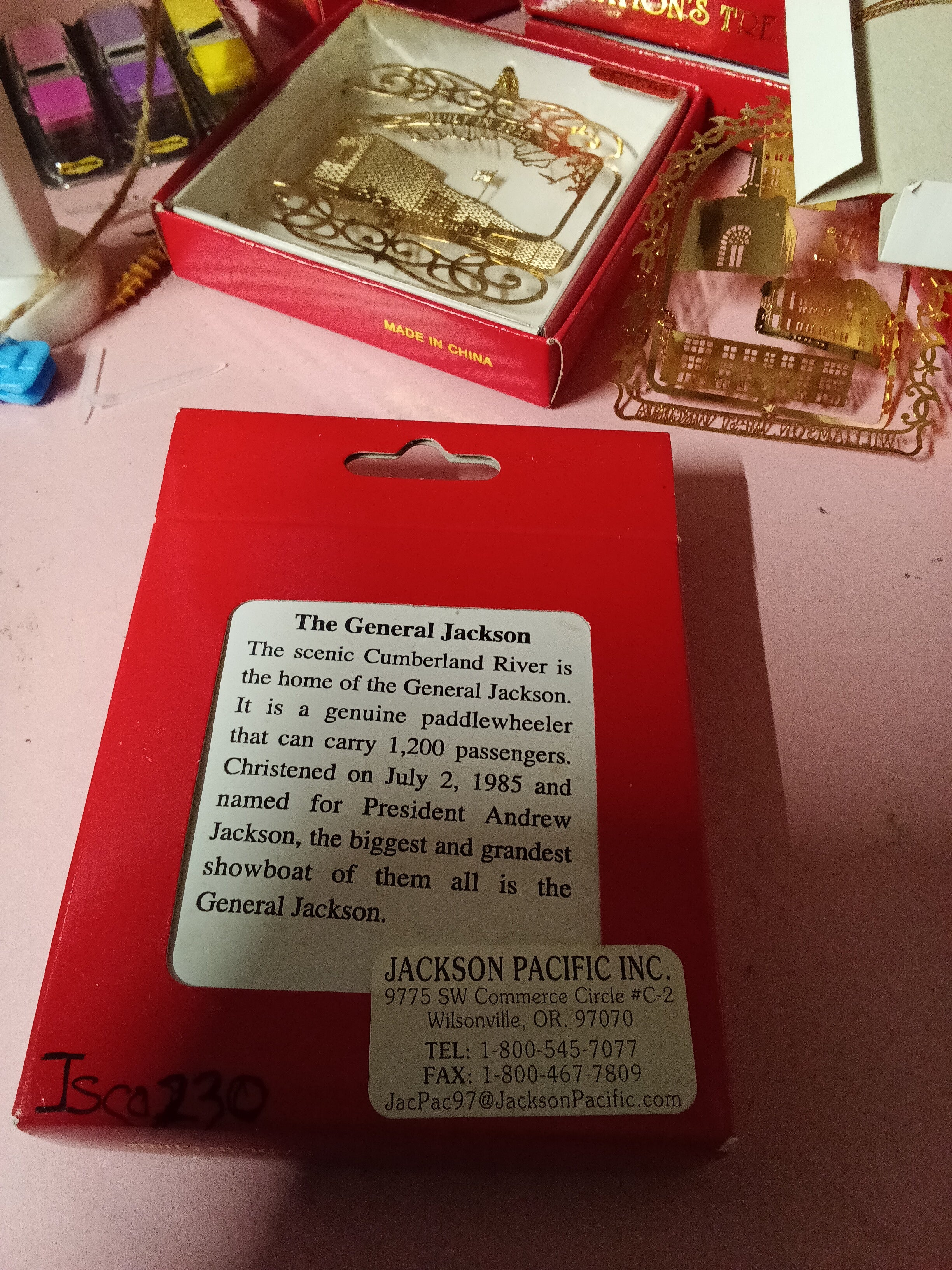 Nation's Treasures General Jackson Showboat Ornament - Image 3