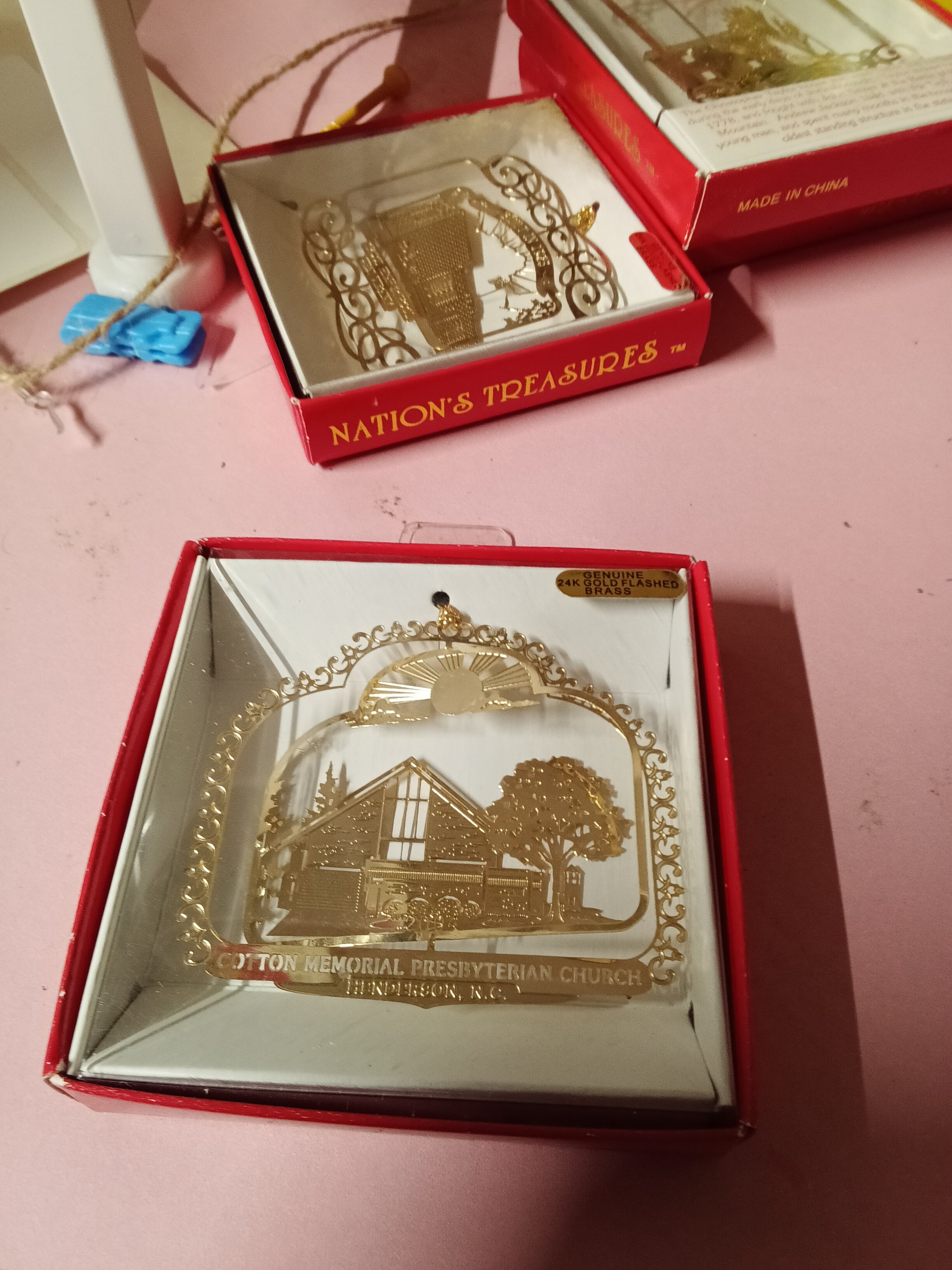 Nation's Treasures 24K Gold-Plated Brass Ornament - Image 1