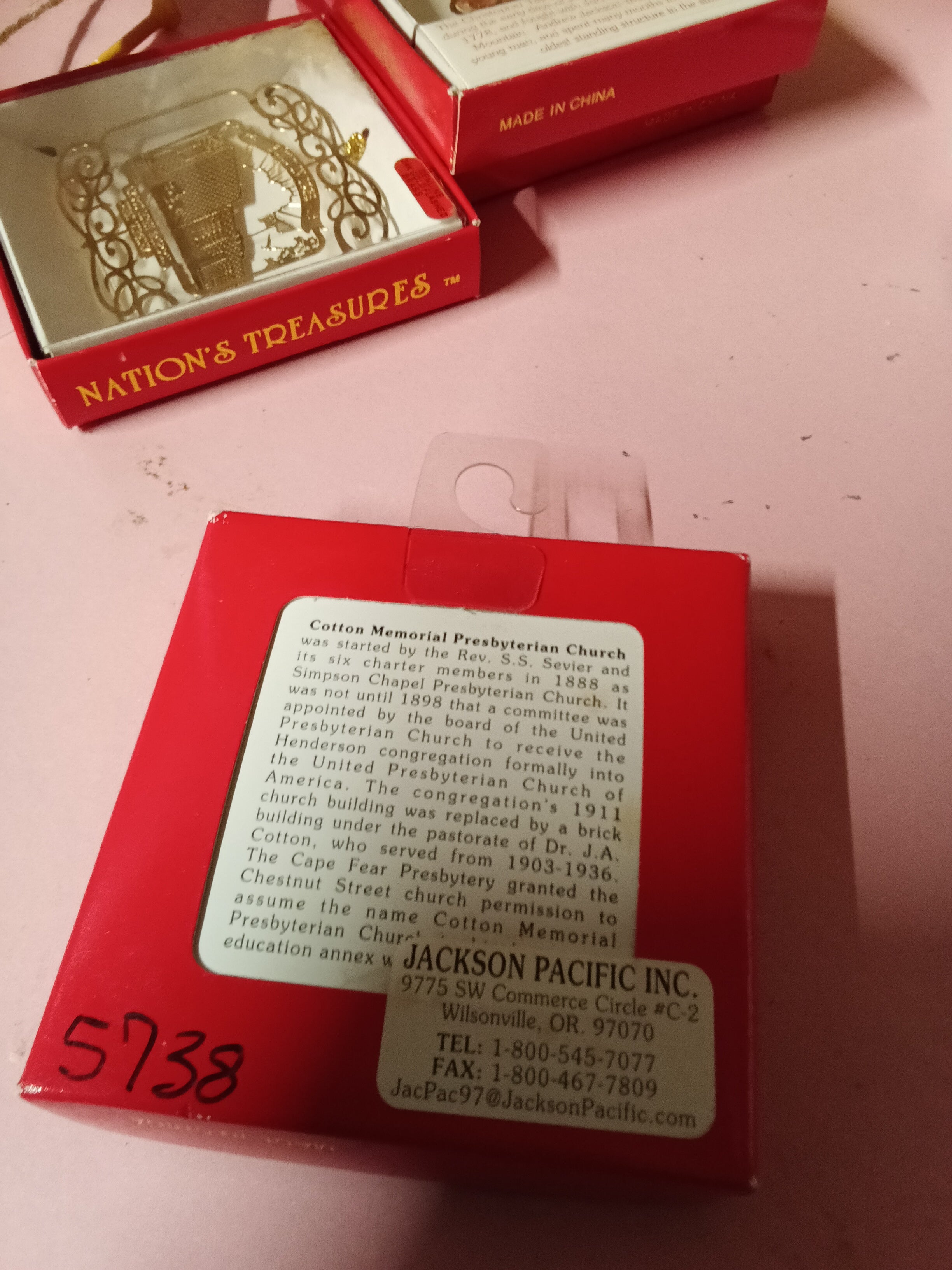 Nation's Treasures 24K Gold-Plated Brass Ornament - Image 3