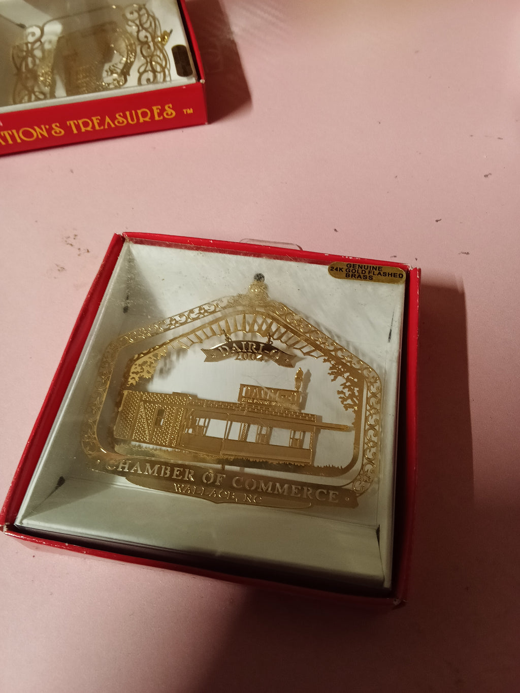 Nation's Treasures 24K Gold Flashed Brass Ornament - Image 1