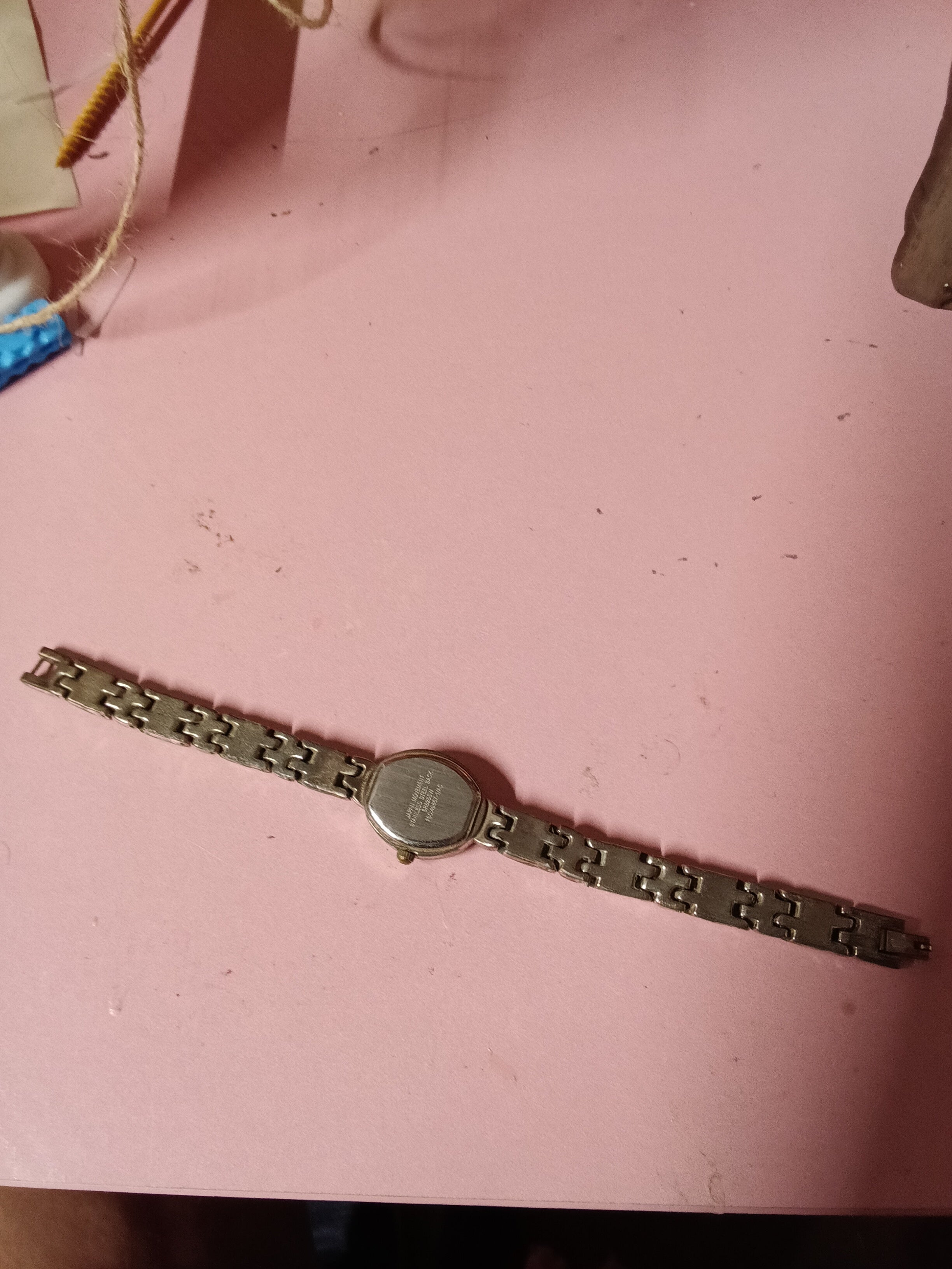 Geneva Women's Silver Tone Heart Link Watch - Image 2