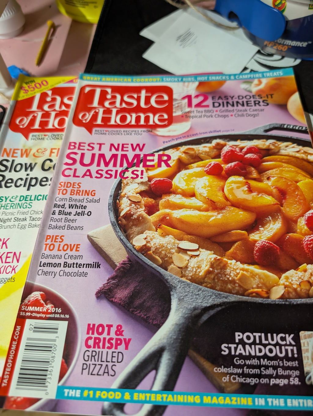 Taste of Home Magazine September 2023 Peach Blueberry Galette - Image 4