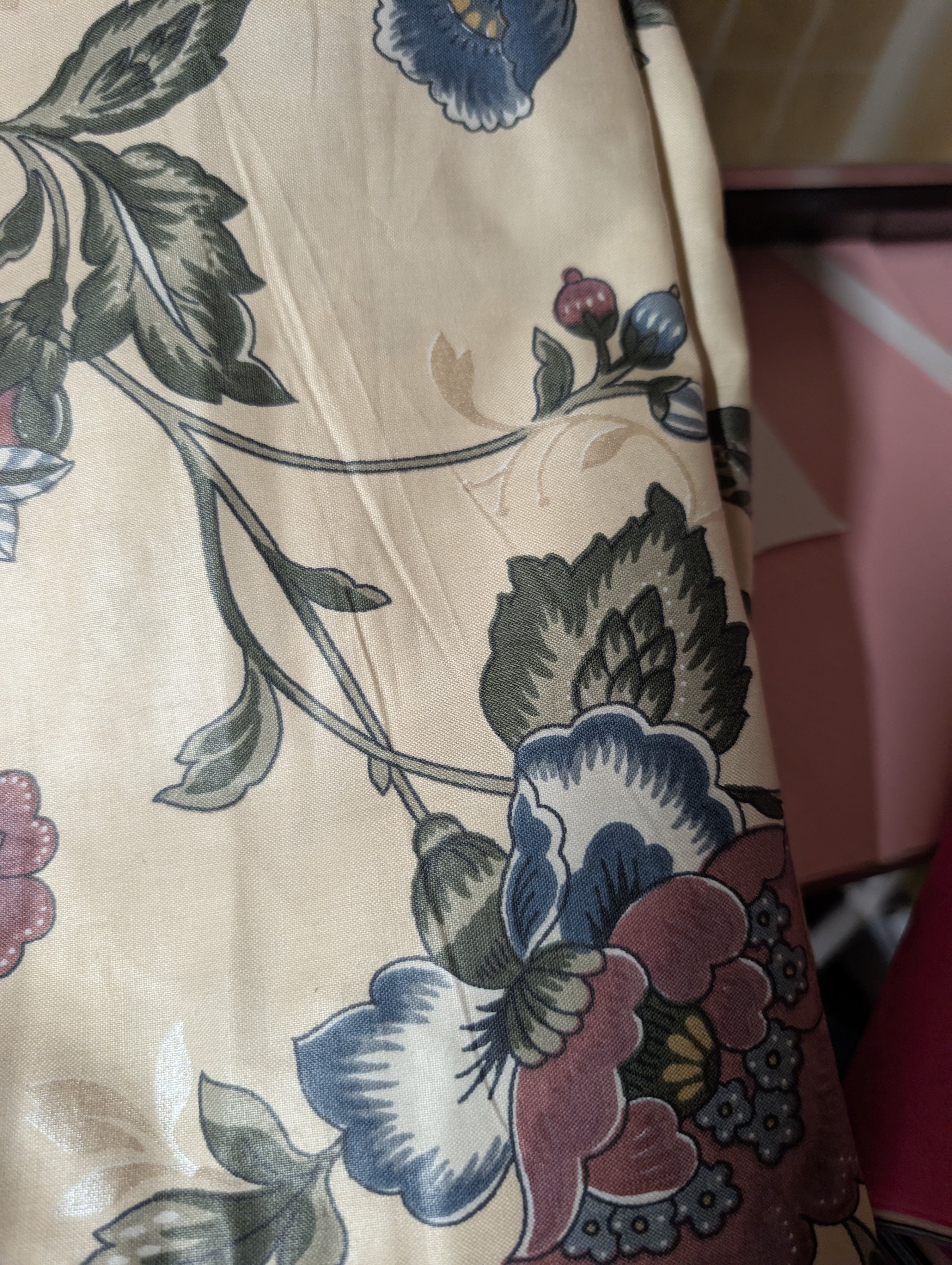 Floral Patterned Fabric with Multicolor Design 2 yds - Image 2