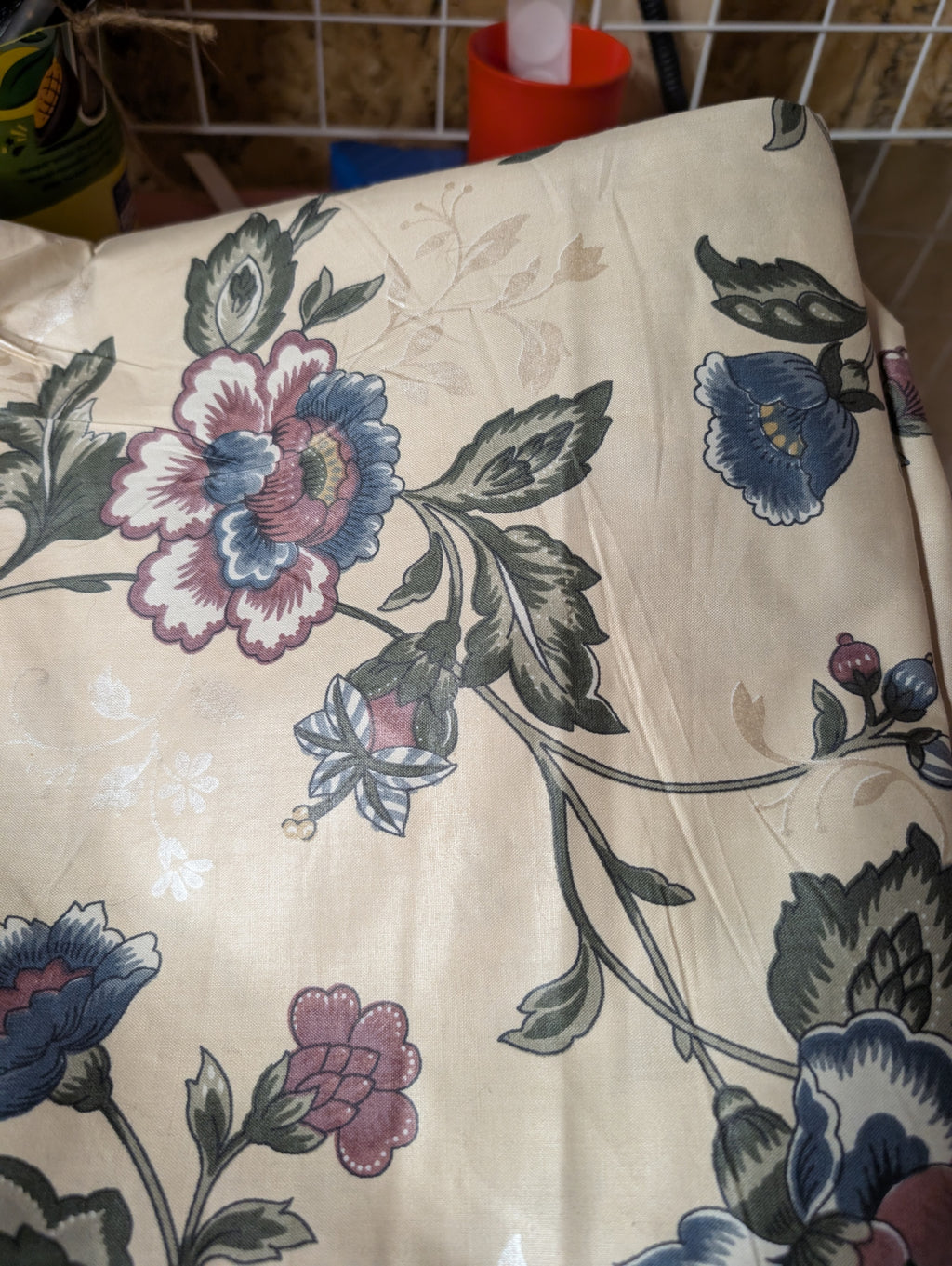 Floral Patterned Fabric with Multicolor Design 2 yds - Image 4