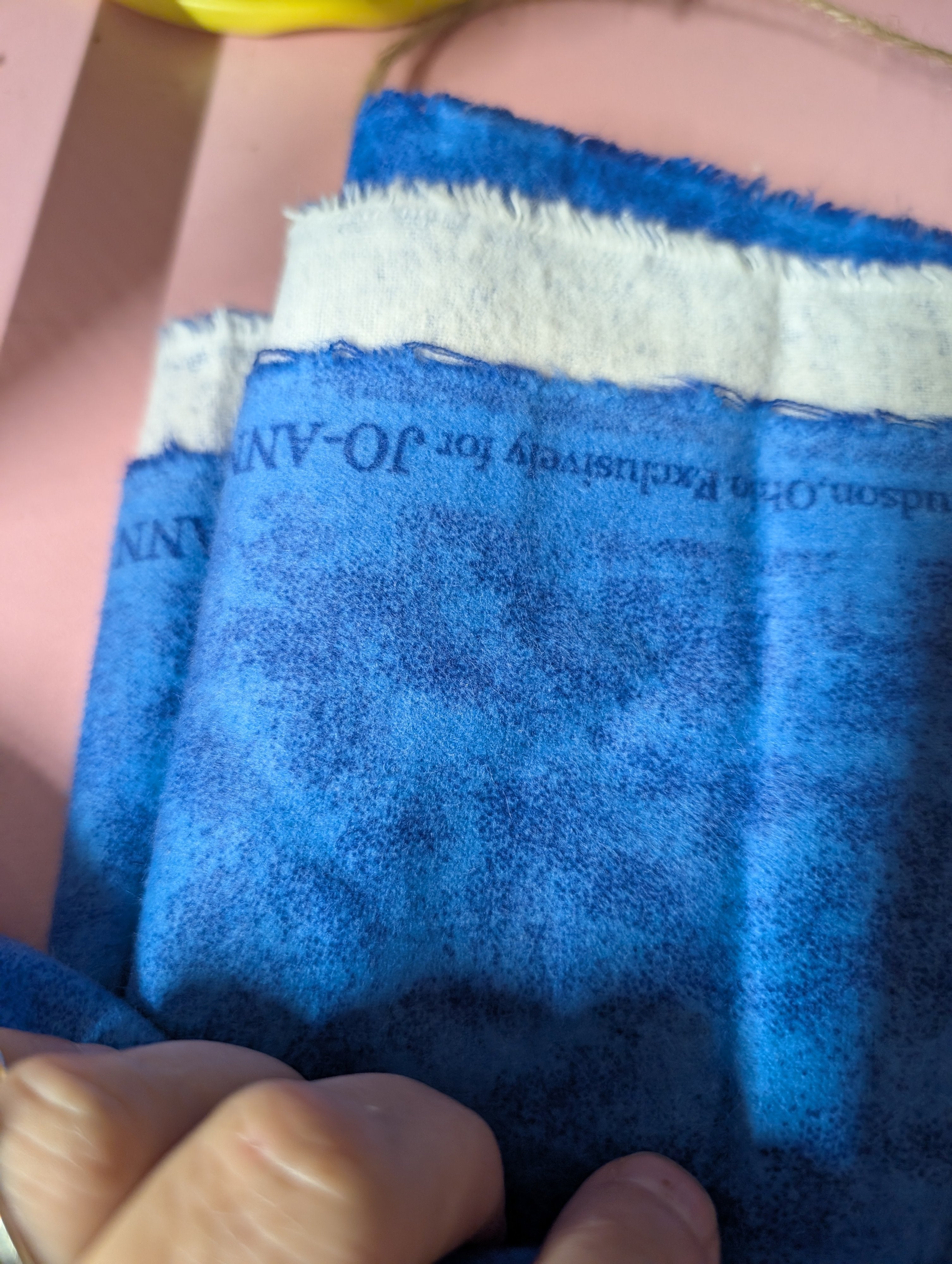 Joanne  Fabrics Blue  baby flannel Quilting Fabric 2.5 Yards - Image 2