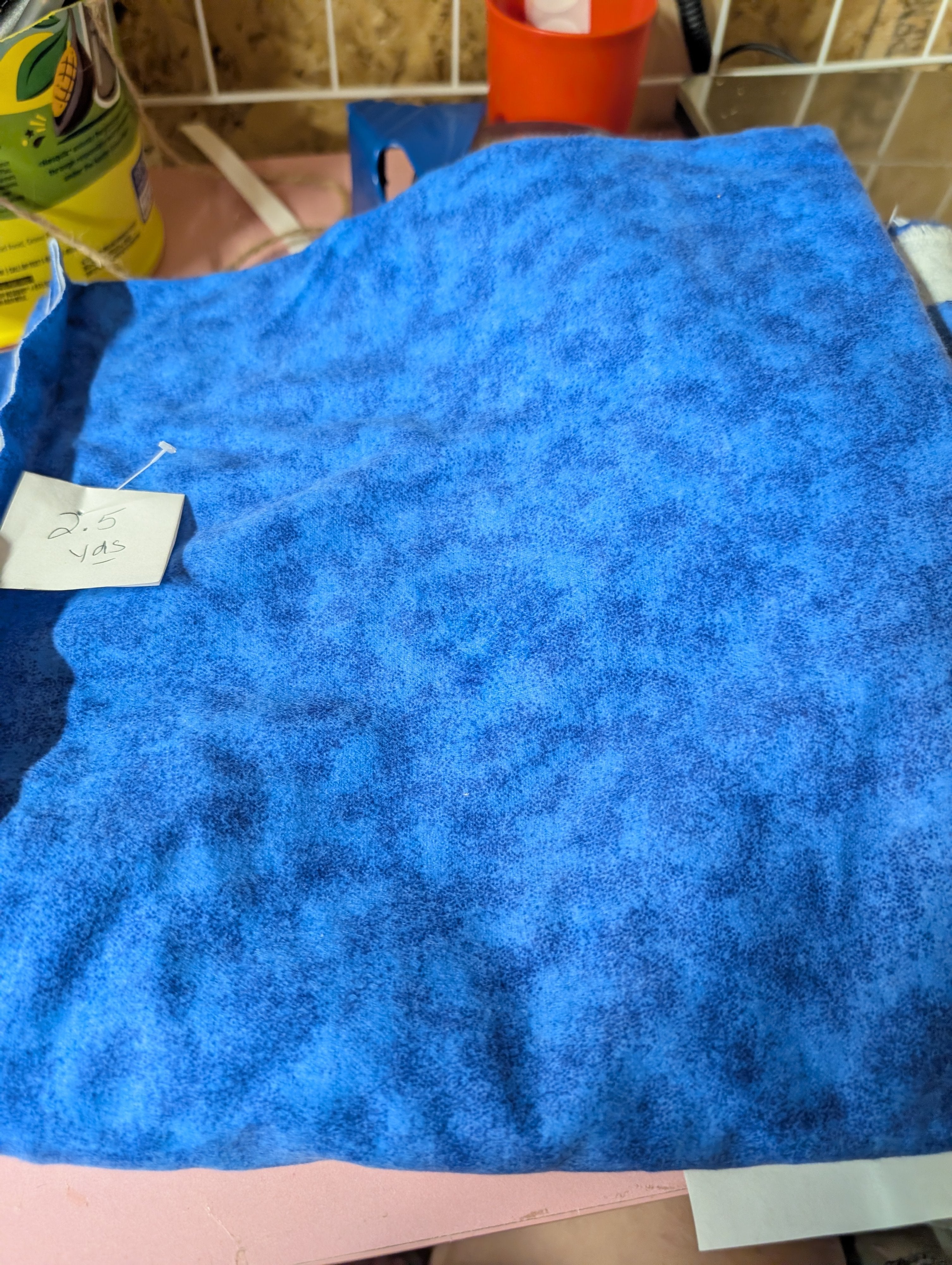 Joanne  Fabrics Blue  baby flannel Quilting Fabric 2.5 Yards - Image 4