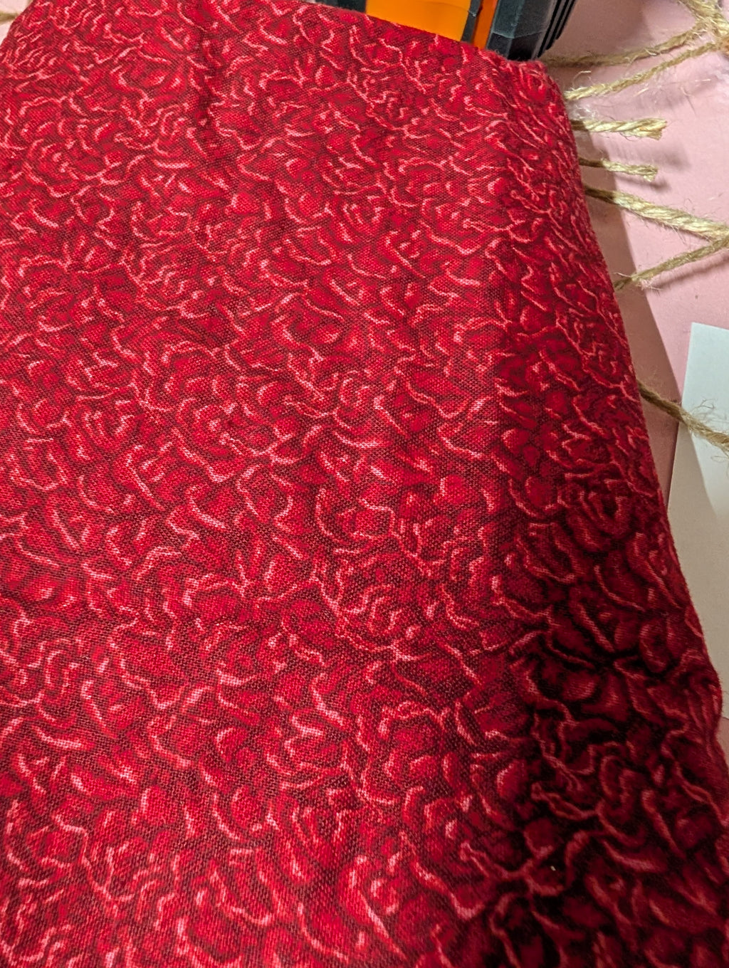 Red Quilting Fabric 1 Yard x 18 Inches - Image 2