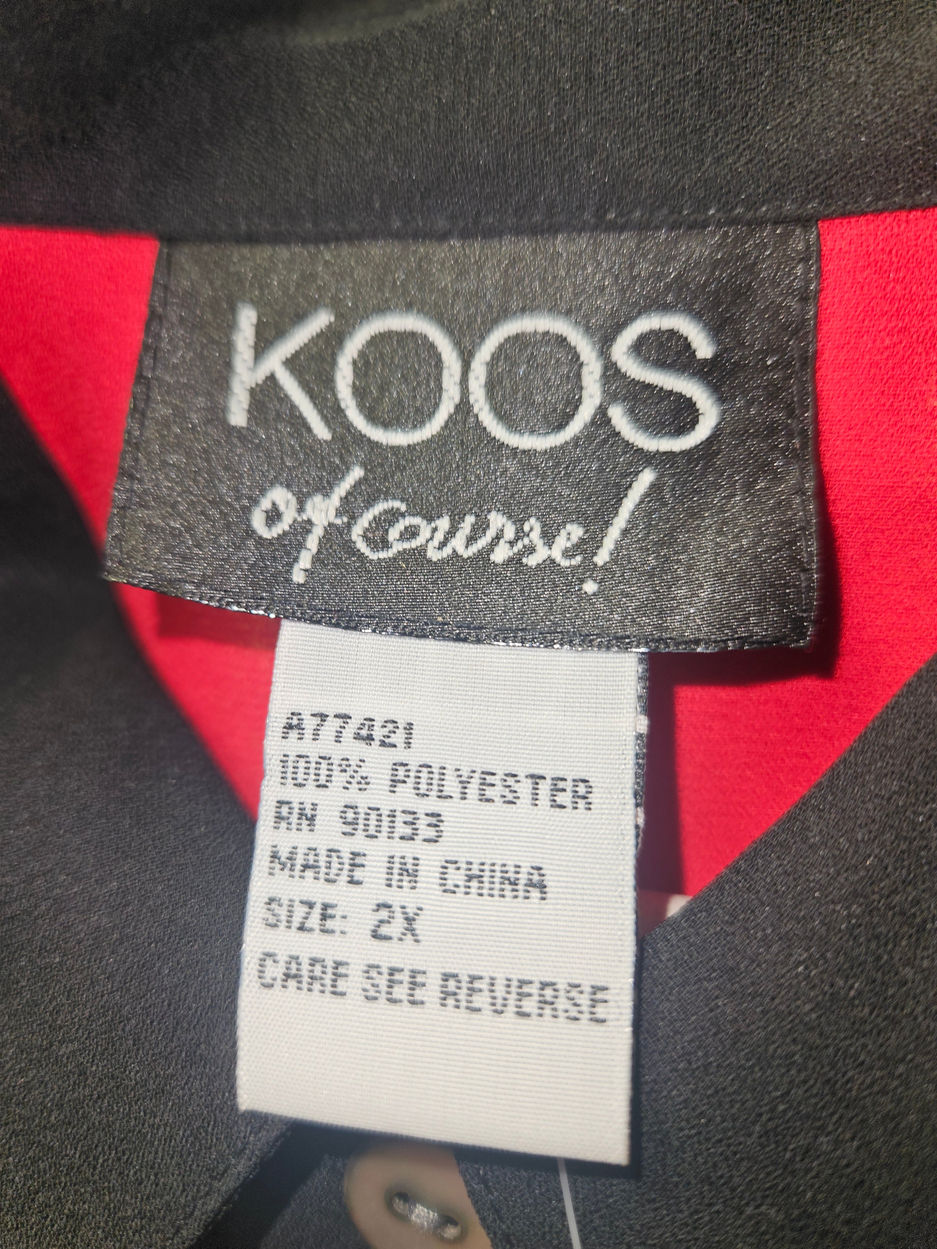 Koos of Course Women's Long Sleeve Button-Up Shirt with black pants - Image 3