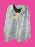 Susan Graver Floral Button-Up Blouse Size 2X with tank top - Image 1