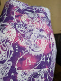 Purple and White Celestial Pattern baby flannel Fabric 3yard - Image 1