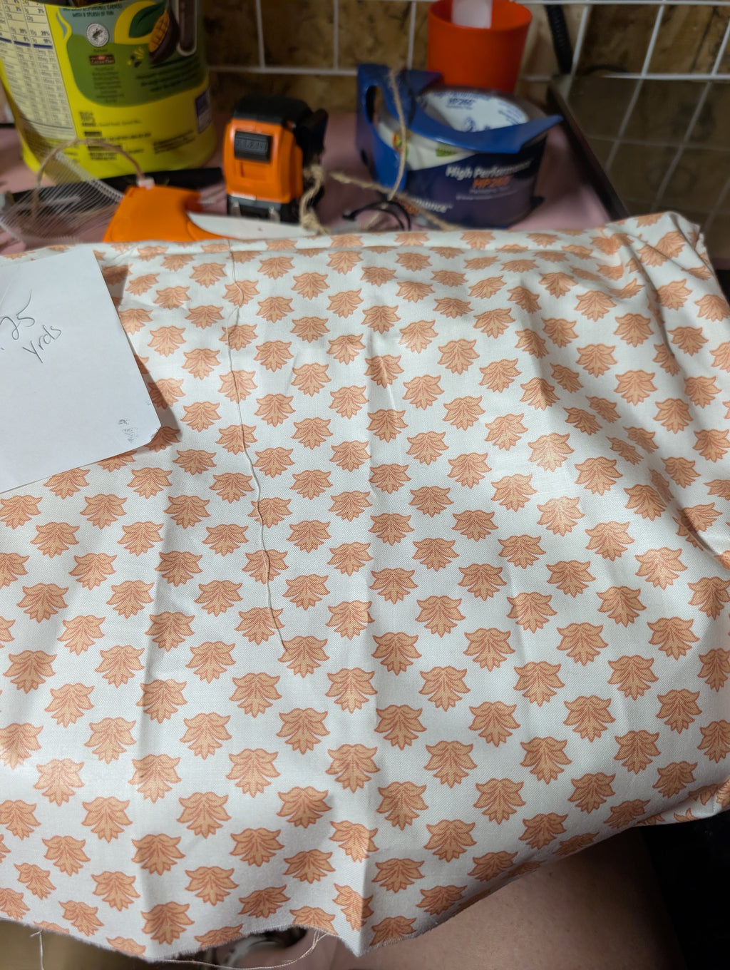 1.25 Yards Autumn Leaf Pattern Thick  Fabric - Image 4