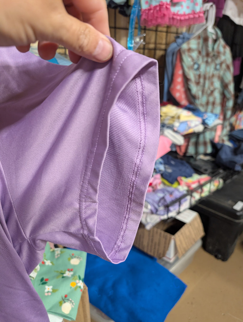 Purple Graphic Short Sleeve Shirt with Hood - Image 2