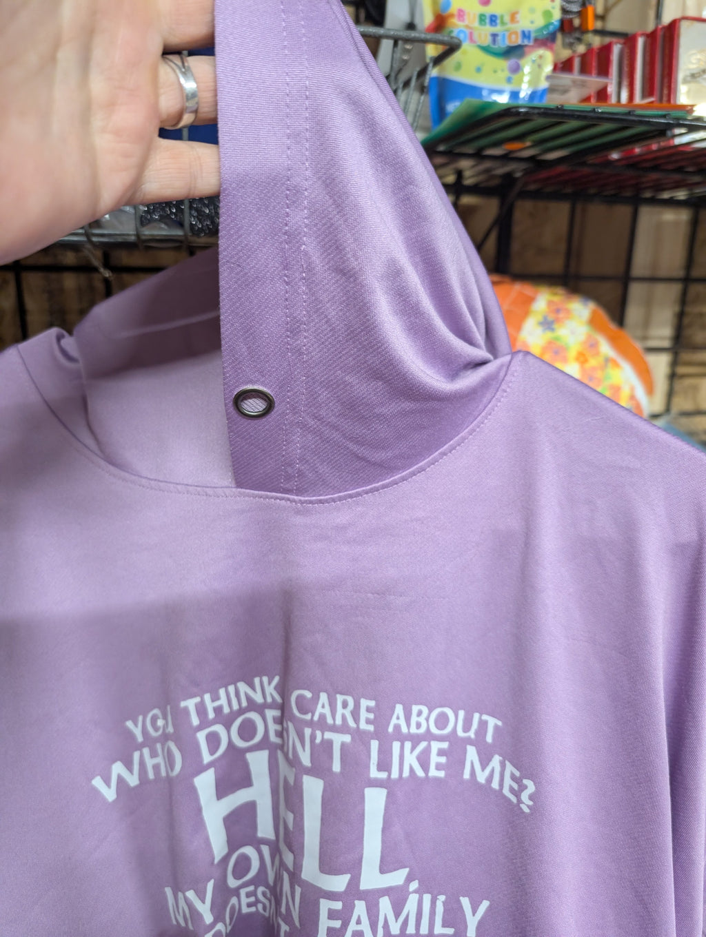 Purple Graphic Short Sleeve Shirt with Hood - Image 3