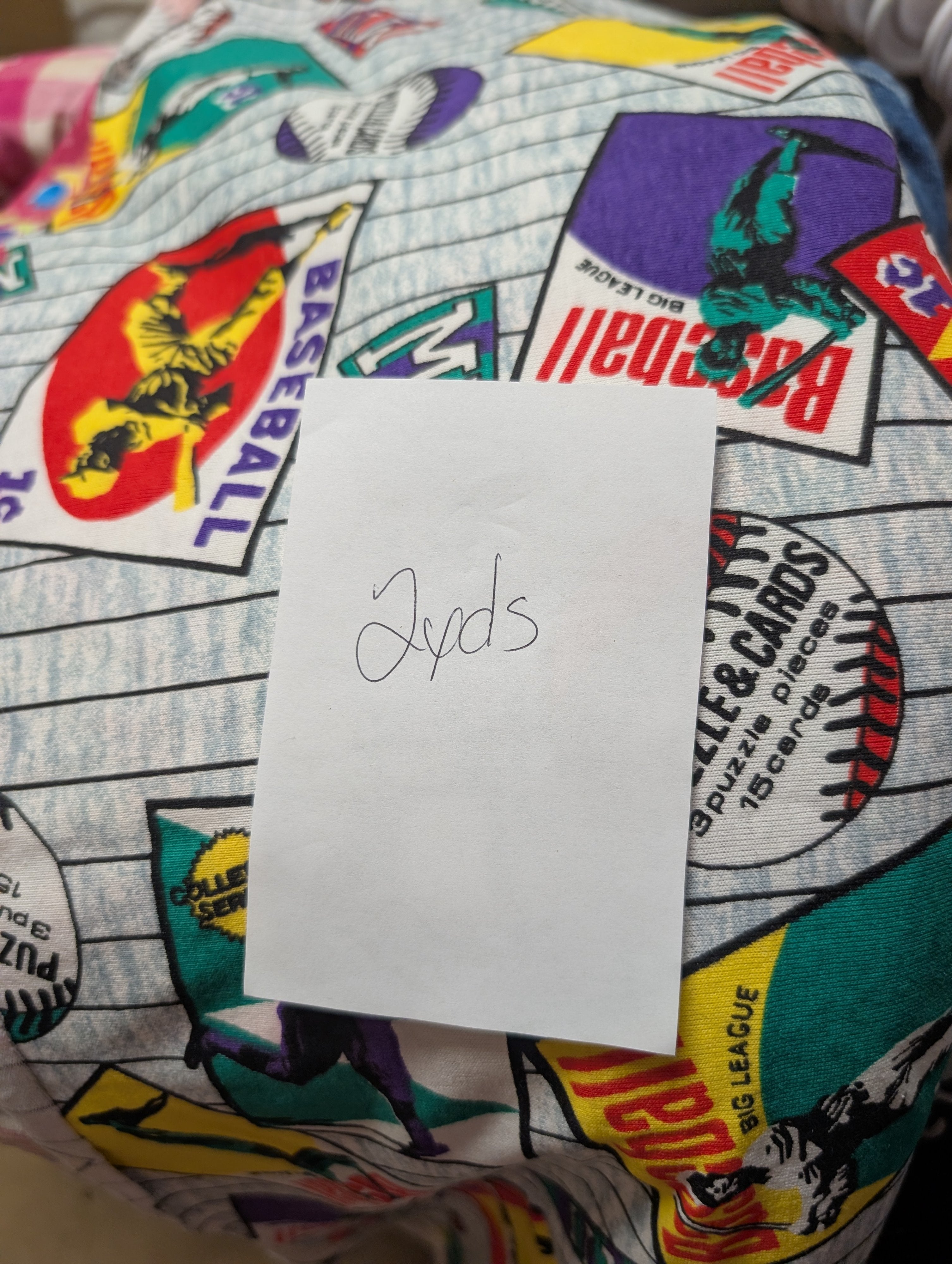 Baseball Themed T-shirts Fabric 2 Yards Collector Series - Image 2