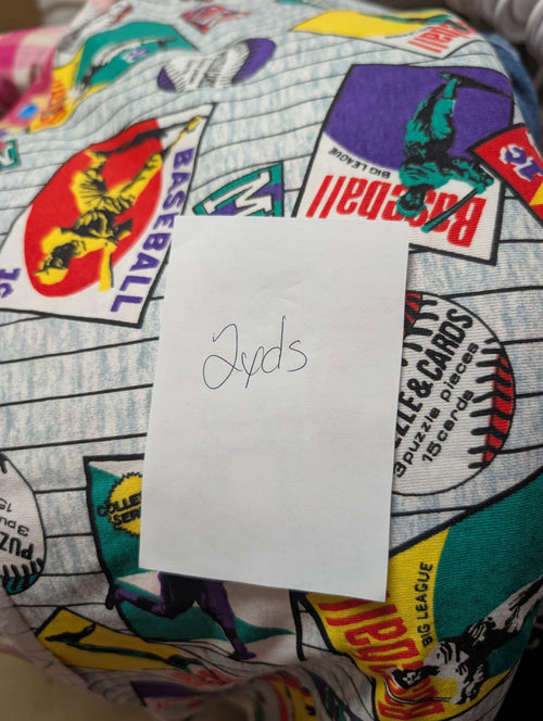 Baseball Themed T-shirts Fabric 2 Yards Collector Series - Image 2