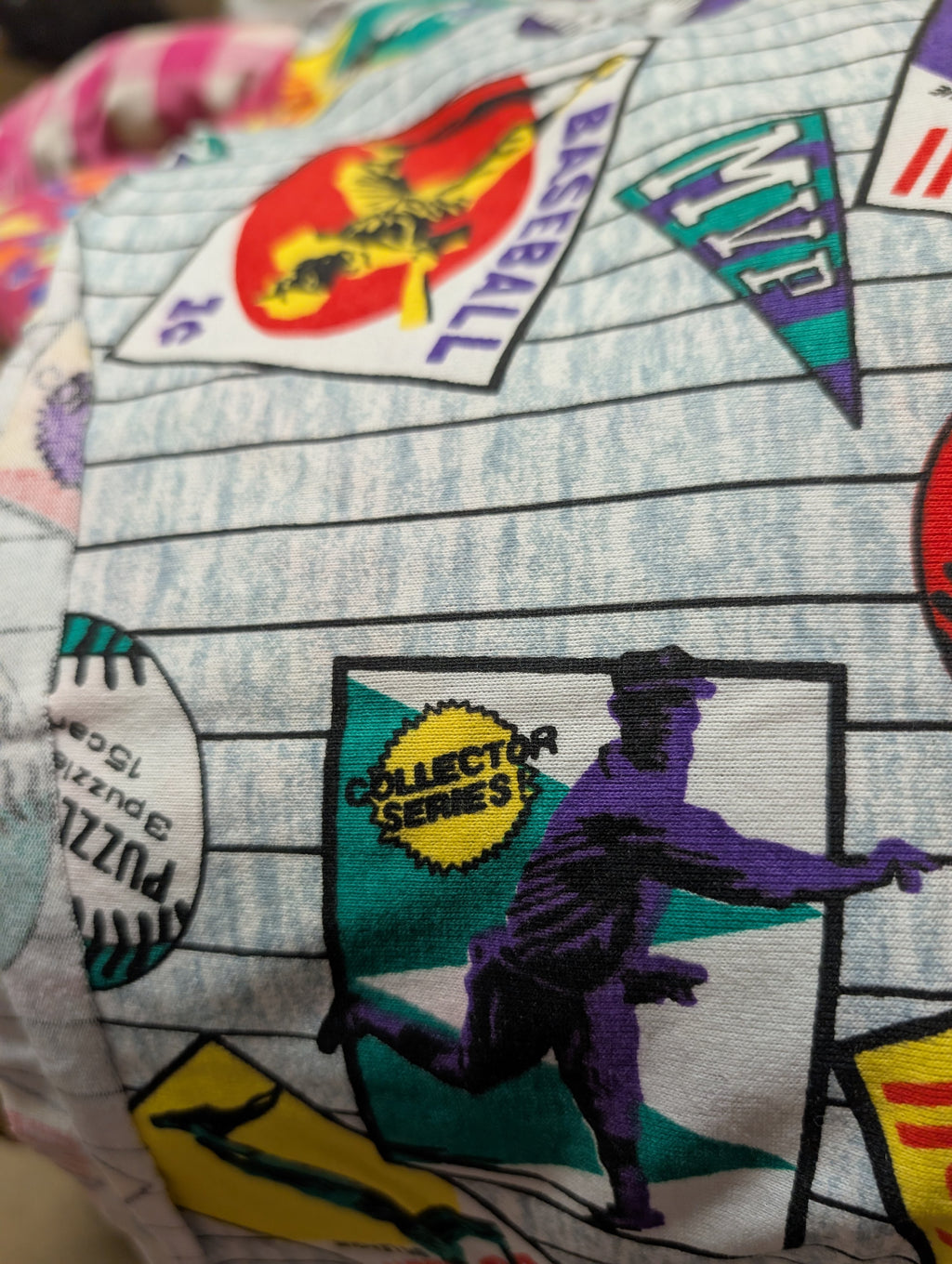 Baseball Themed T-shirts Fabric 2 Yards Collector Series - Image 1