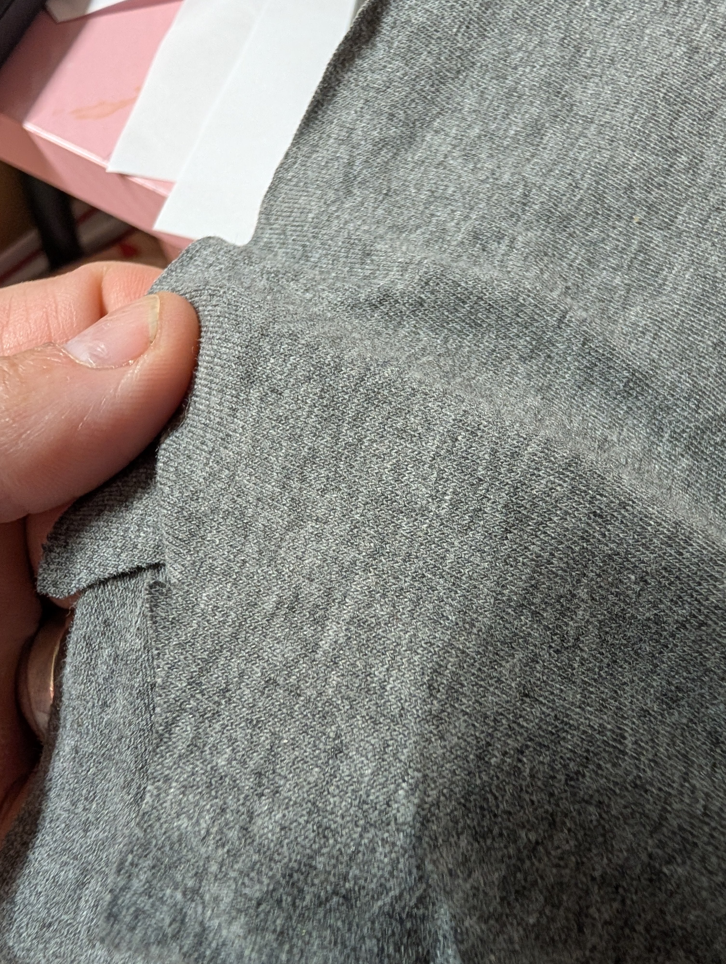 Gray T-shirt fabric 4 yds - Image 1