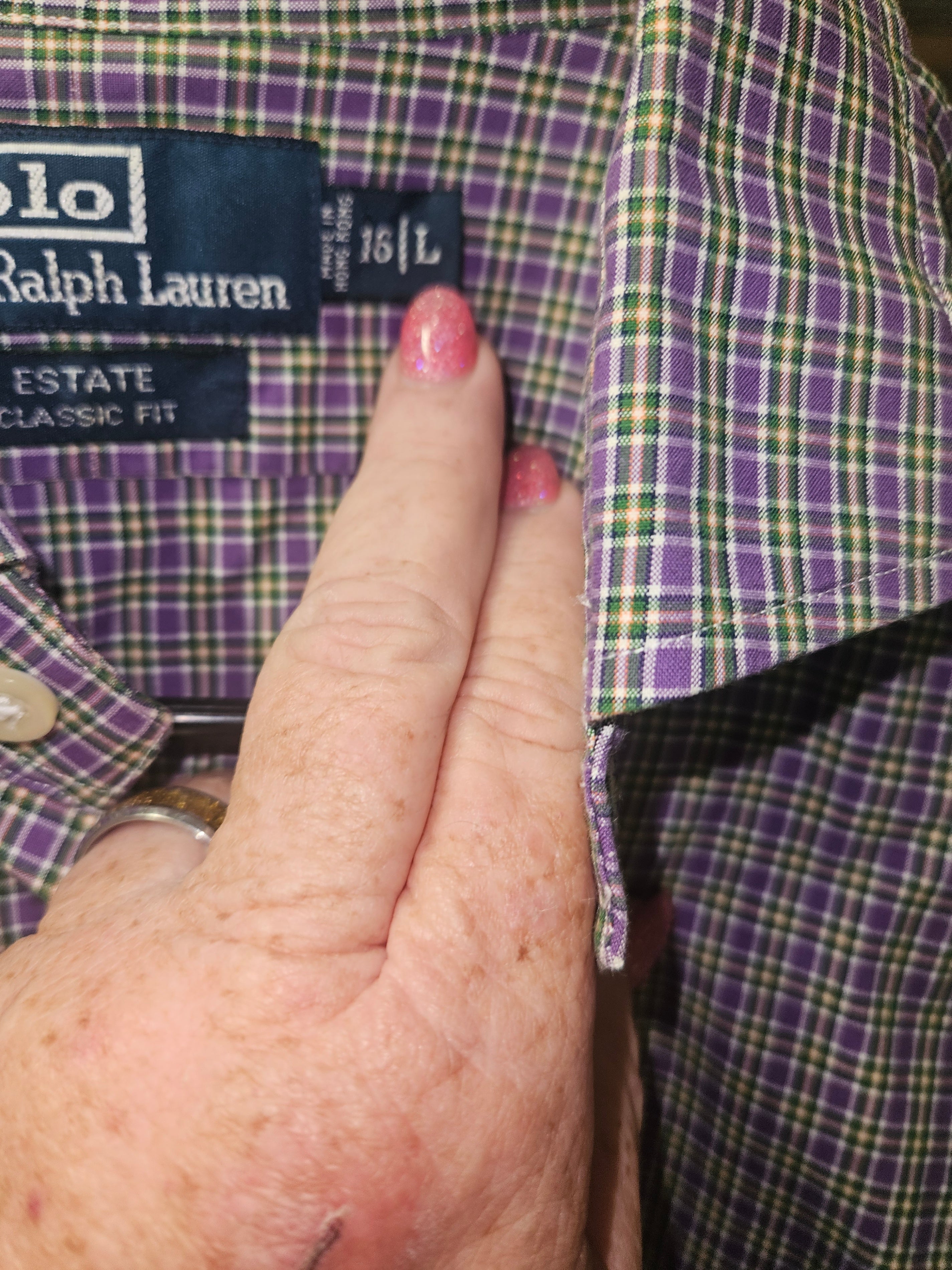 Polo Ralph Lauren Men's Plaid Long Sleeve Shirt Size Large - Image 3