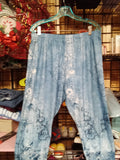 Women's Blue Floral Print Pants 3XL - Image 1