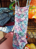 Mermaid Scale Pattern Girls Swimsuit - Image 1