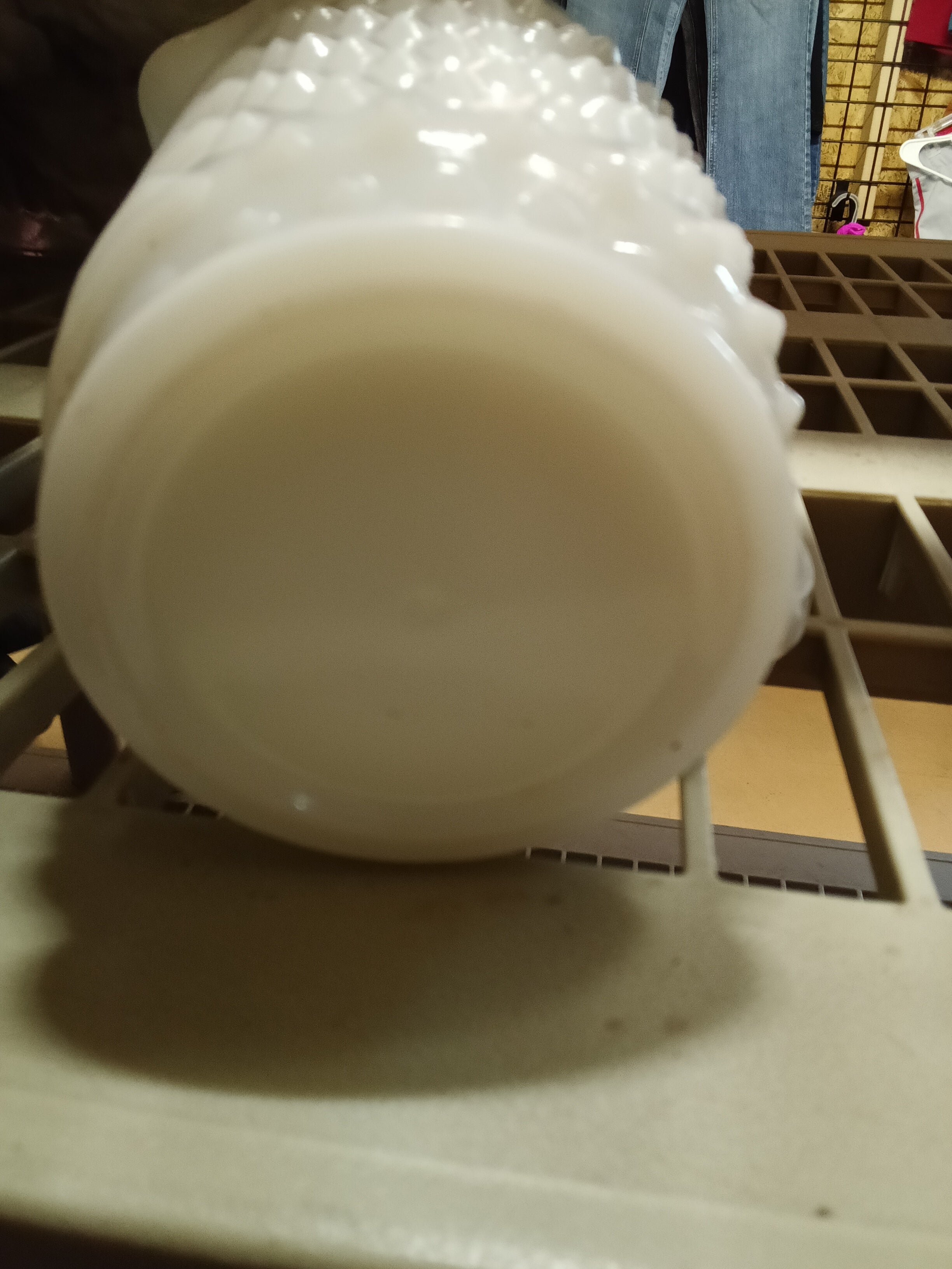Vintage Milk Glass Hobnail Pitcher 6x4 Inches - Image 4