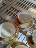 Antique Chikaramachi Hand Painted Lusterware Teacup Blue - Image 1
