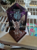Grandma Memorial Glass Plaque with Angel Figurine - Image 1